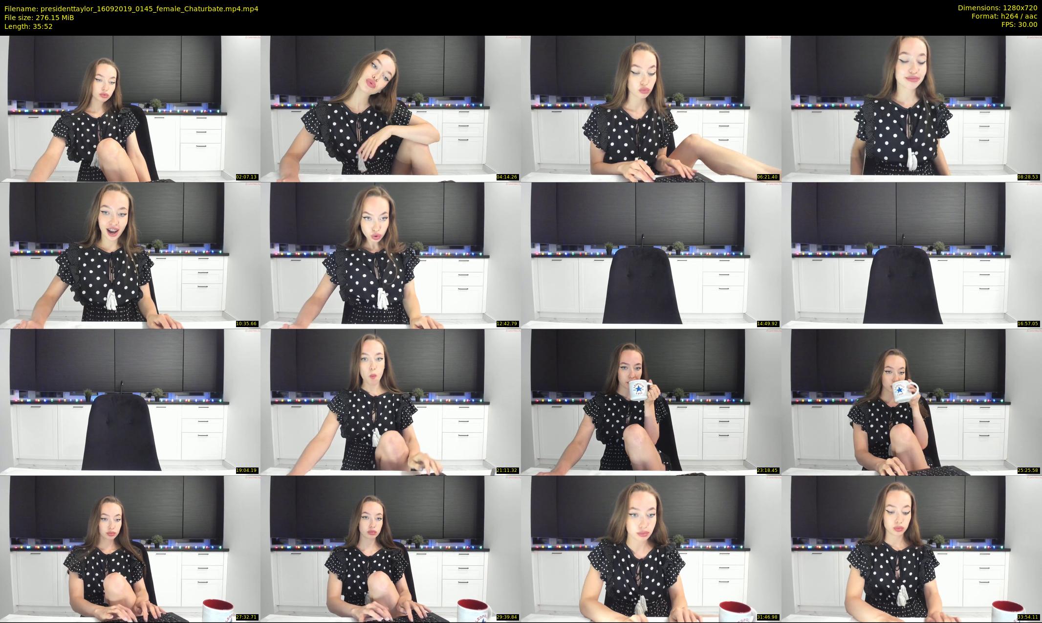 presidenttaylor — 36 minute Chaturbate female cam show recording, 720p, Sep 16, 2019