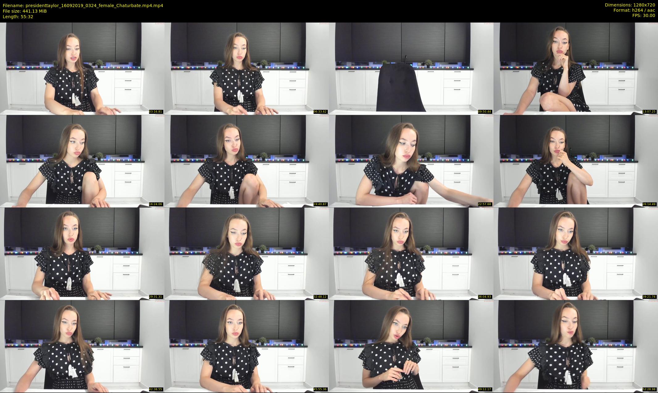 presidenttaylor — 56 minute Chaturbate female cam show recording, 720p, Sep 16, 2019