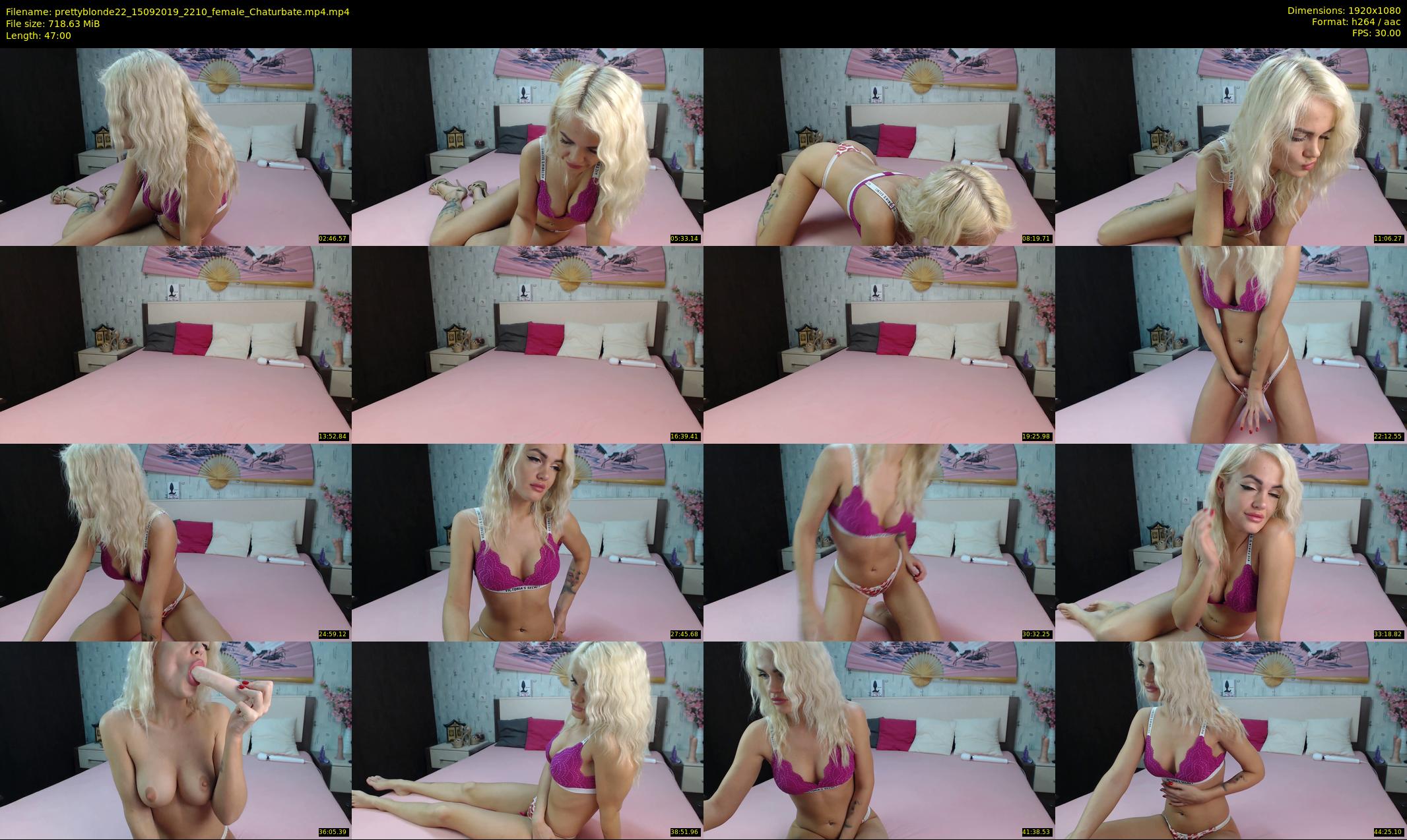 prettyblonde22 — 47 minute Chaturbate female cam show recording, 1080p, Sep 15, 2019