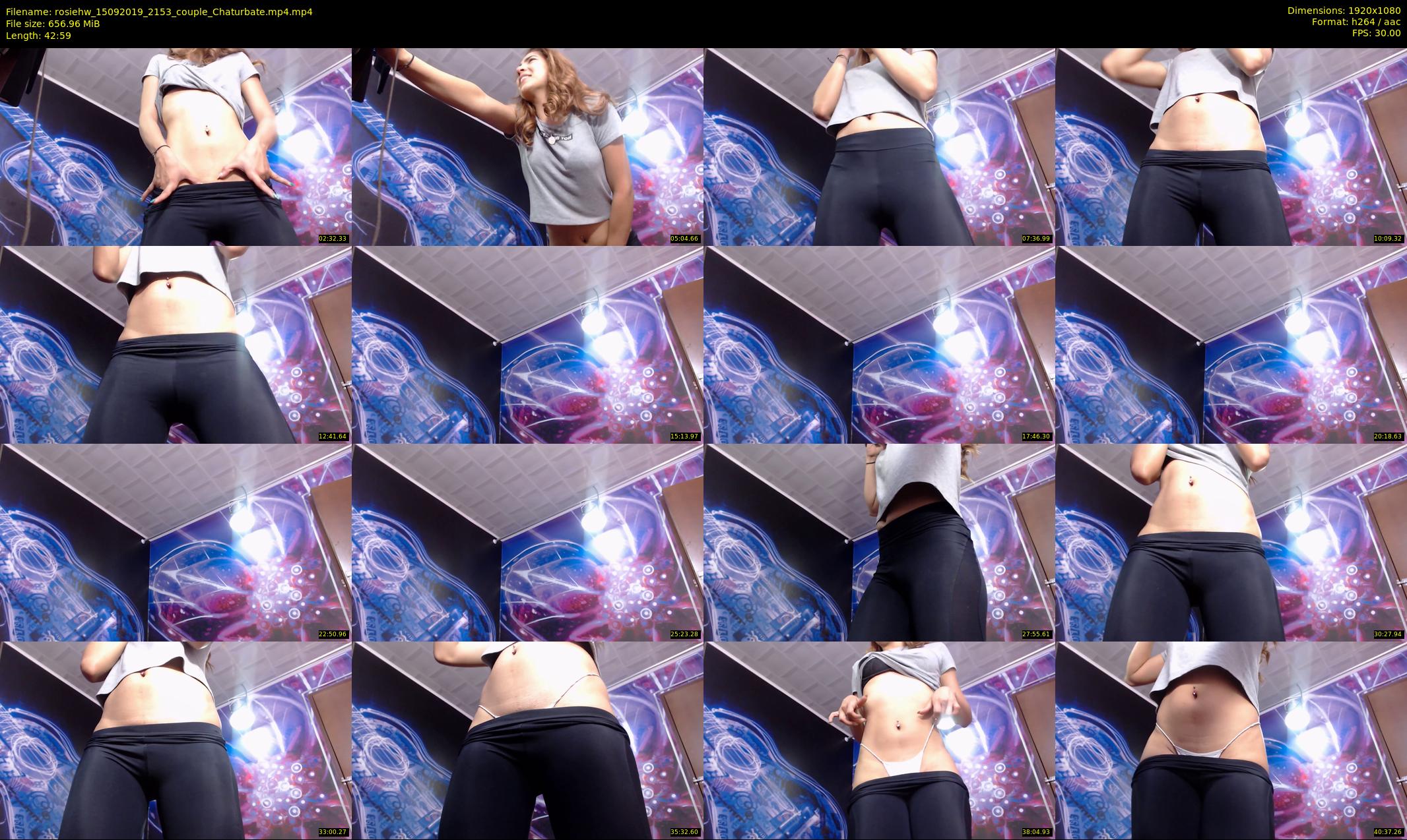 rosiehw — 43 minute Chaturbate couple cam show recording, 1080p, Sep 15, 2019