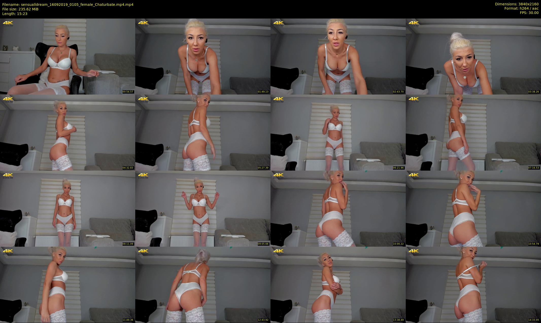 sensualldream — 16 minute Chaturbate female cam show recording, 4K, Sep 16, 2019