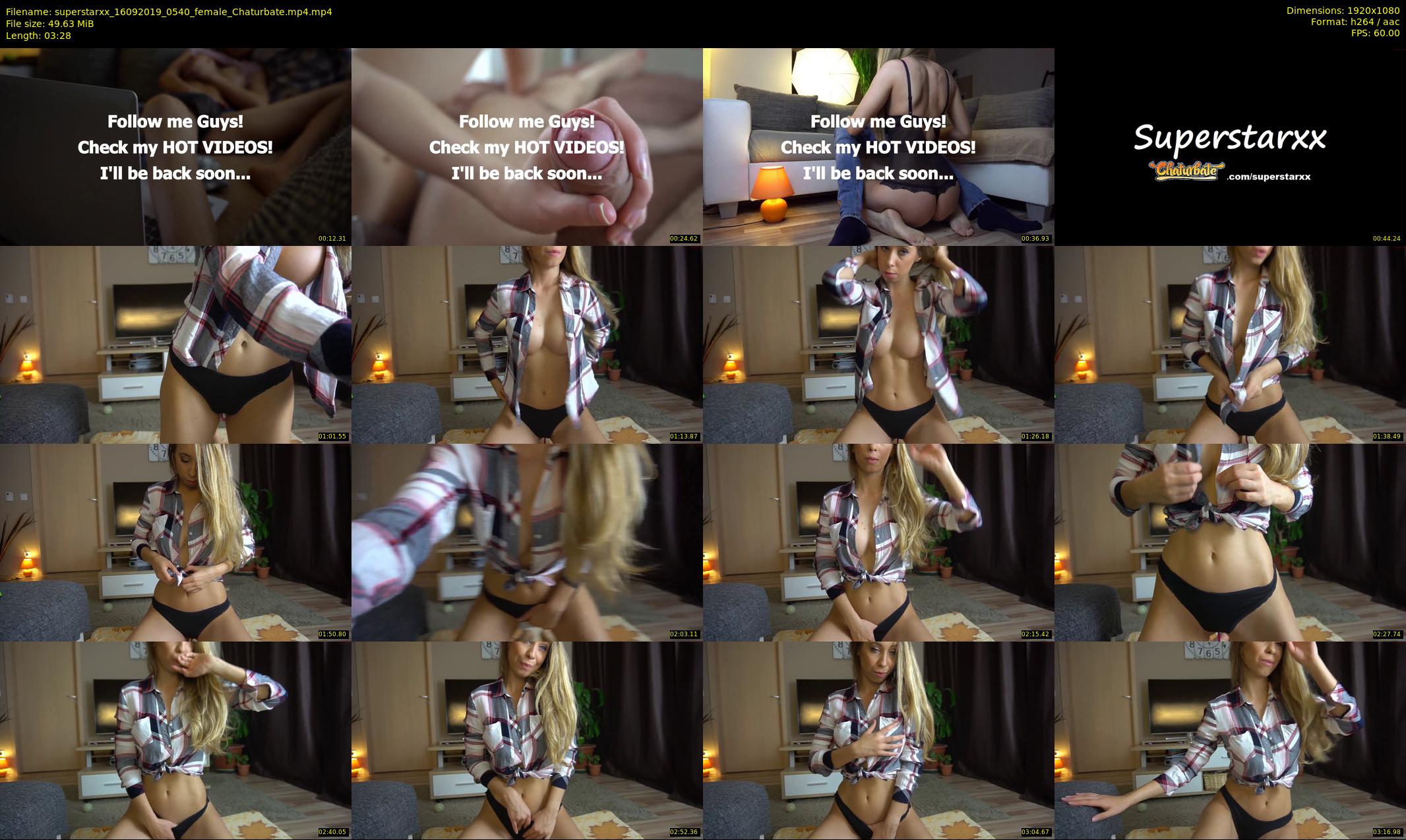 superstarxx — 4 minute Chaturbate female cam show recording, 1080p, Sep 16, 2019