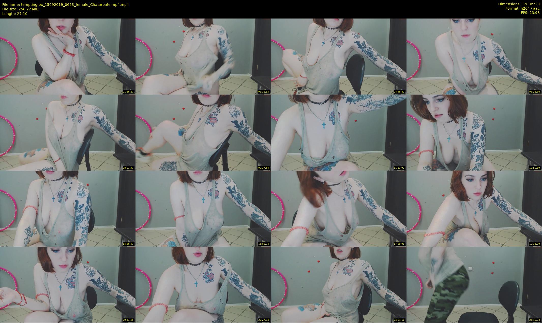 temptingfox — 28 minute Chaturbate female cam show recording, 720p, Sep 15, 2019