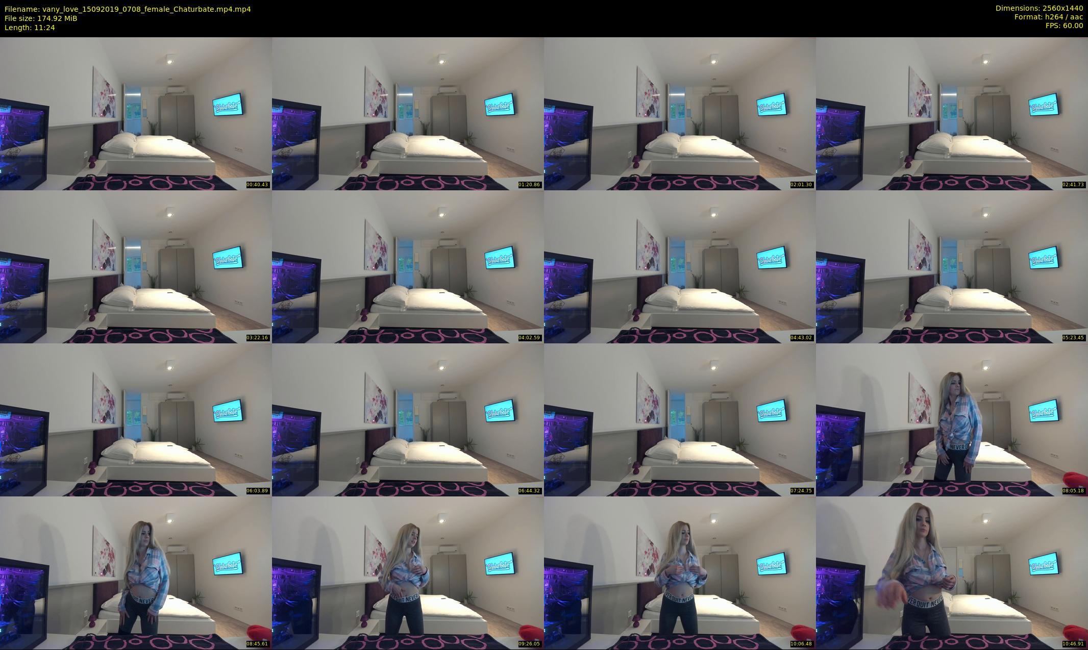 vany_love — 12 minute Chaturbate female cam show recording, 1080p, Sep 15, 2019