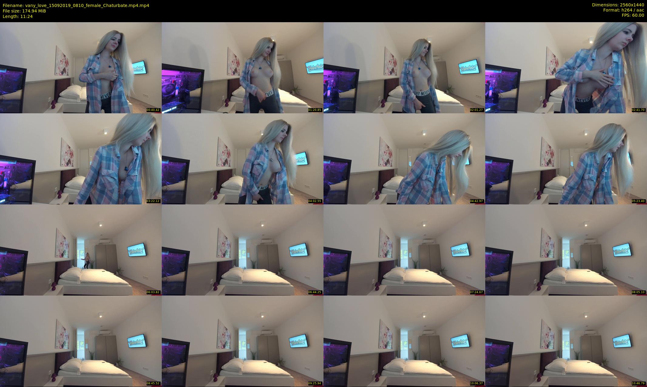 vany_love — 12 minute Chaturbate female cam show recording, 1080p, Sep 15, 2019