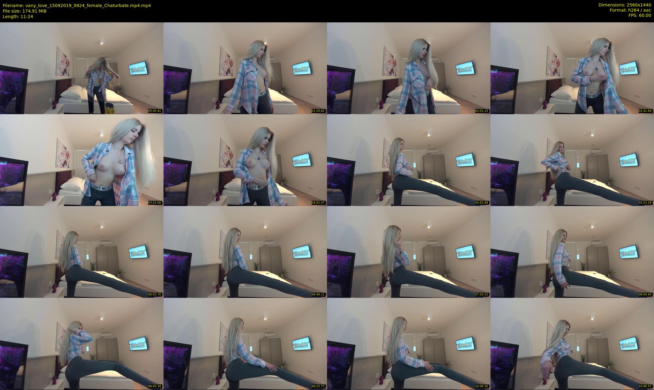 vany_love — 12 minute Chaturbate female cam show recording, 1080p, Sep 15, 2019