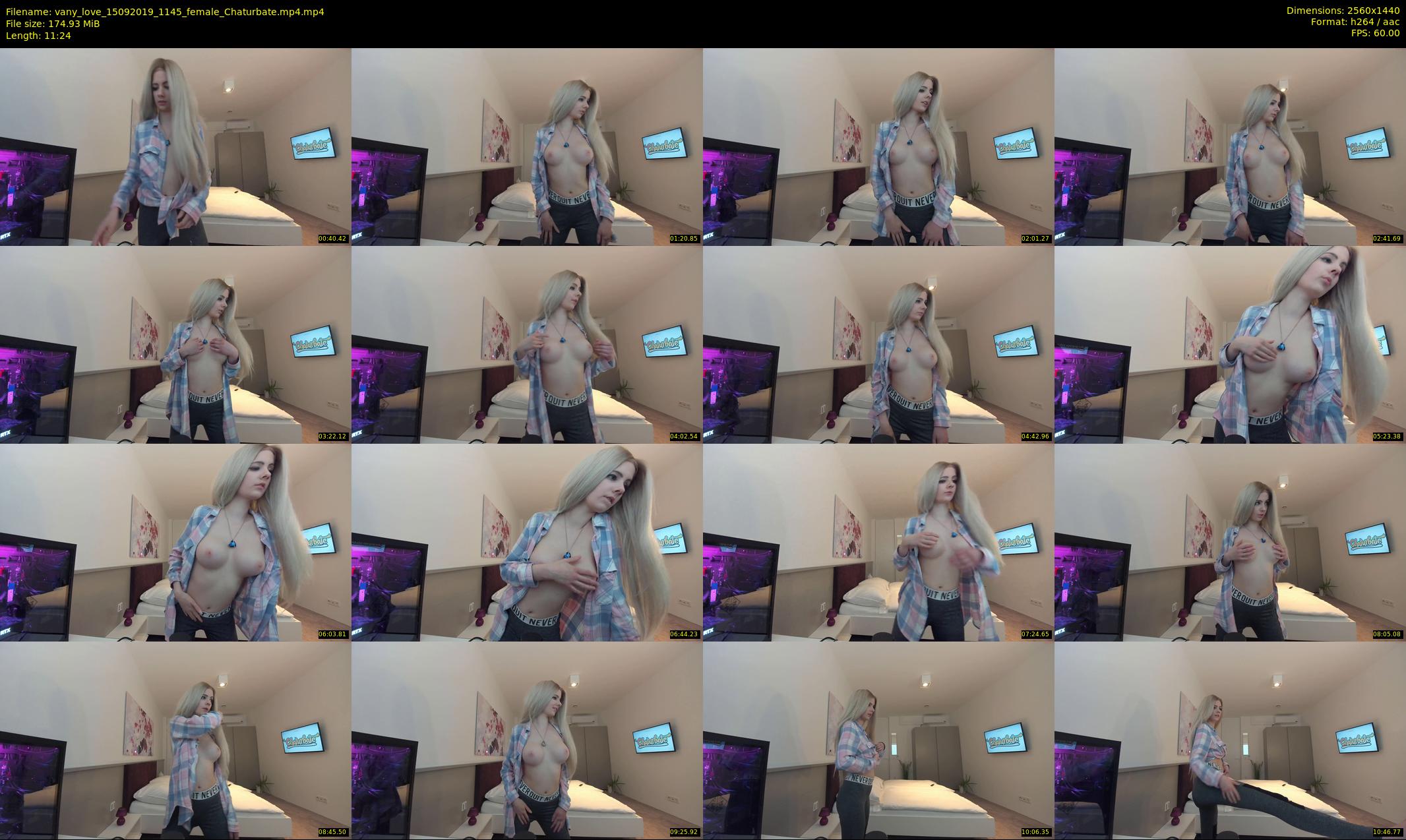 vany_love — 12 minute Chaturbate female cam show recording, 1080p, Sep 15, 2019