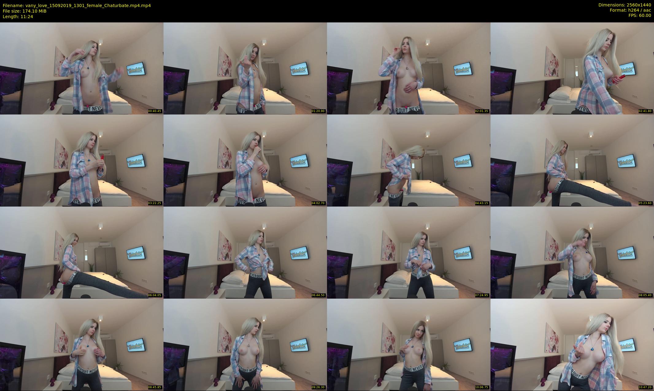 vany_love — 12 minute Chaturbate female cam show recording, 1080p, Sep 15, 2019
