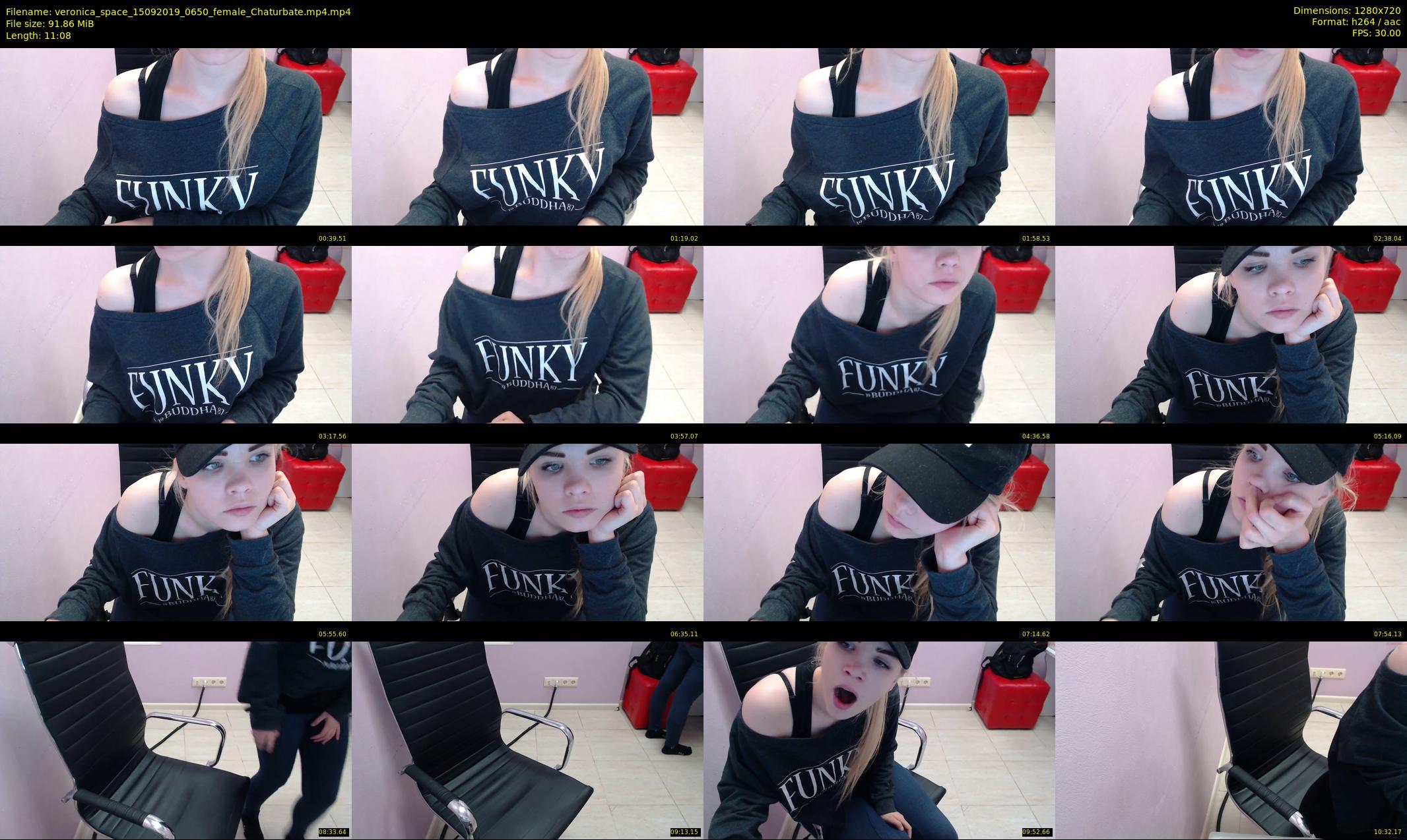 veronica_space — 12 minute Chaturbate female cam show recording, 720p, Sep 15, 2019