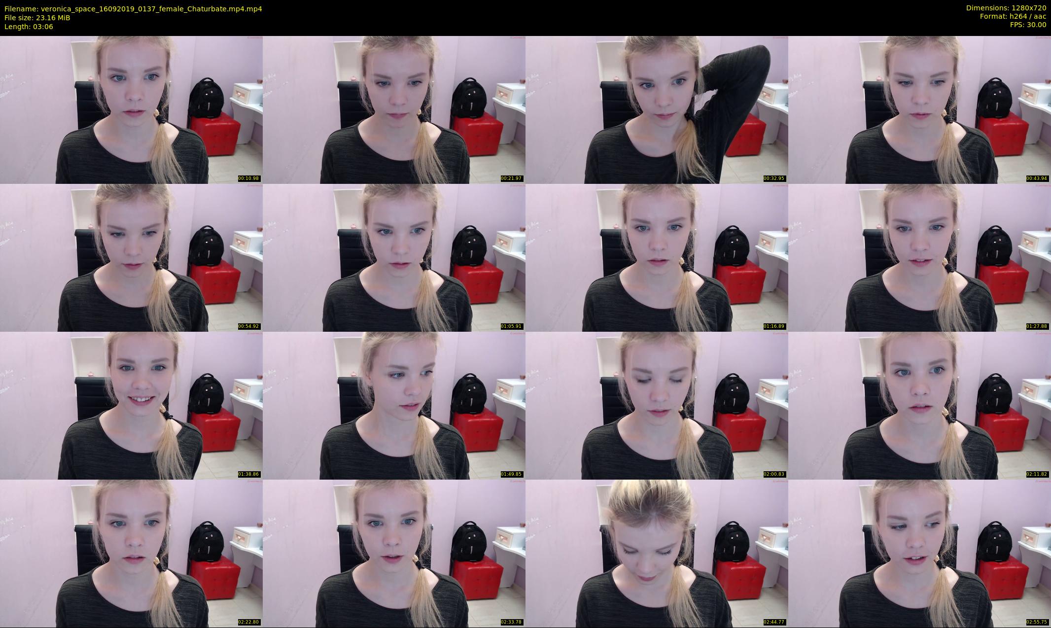 veronica_space — 4 minute Chaturbate female cam show recording, 720p, Sep 16, 2019