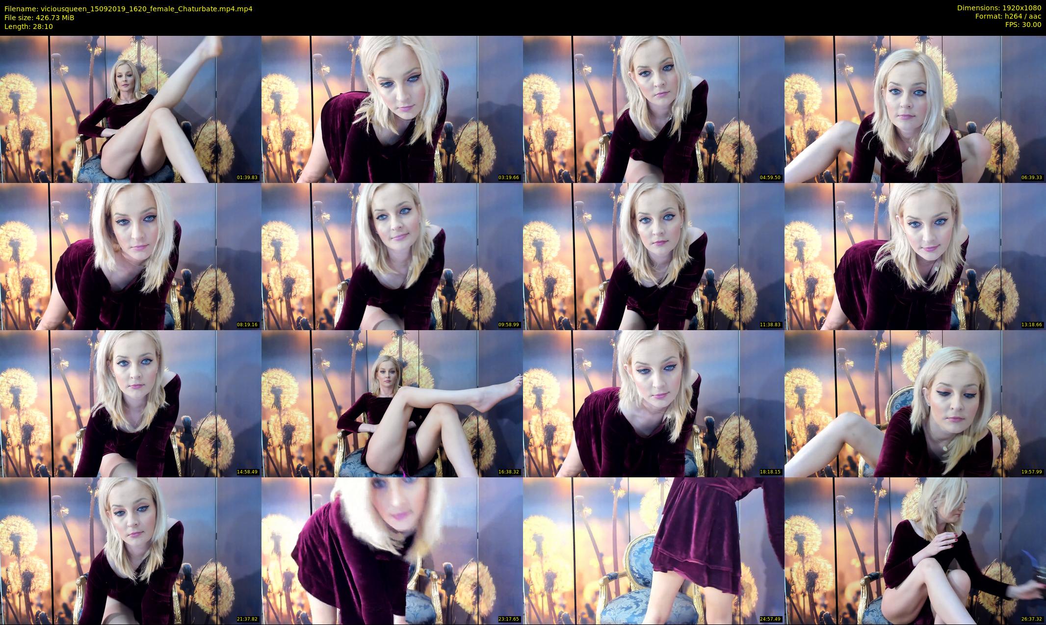viciousqueen — 29 minute Chaturbate female cam show recording, 1080p, Sep 15, 2019