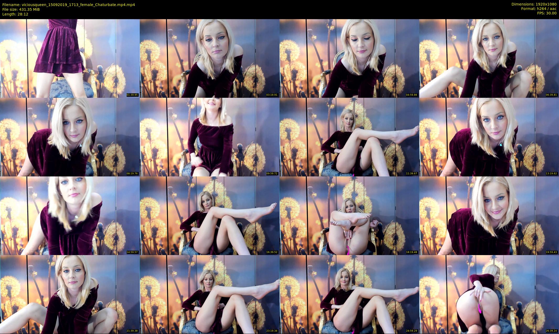 viciousqueen — 29 minute Chaturbate female cam show recording, 1080p, Sep 15, 2019