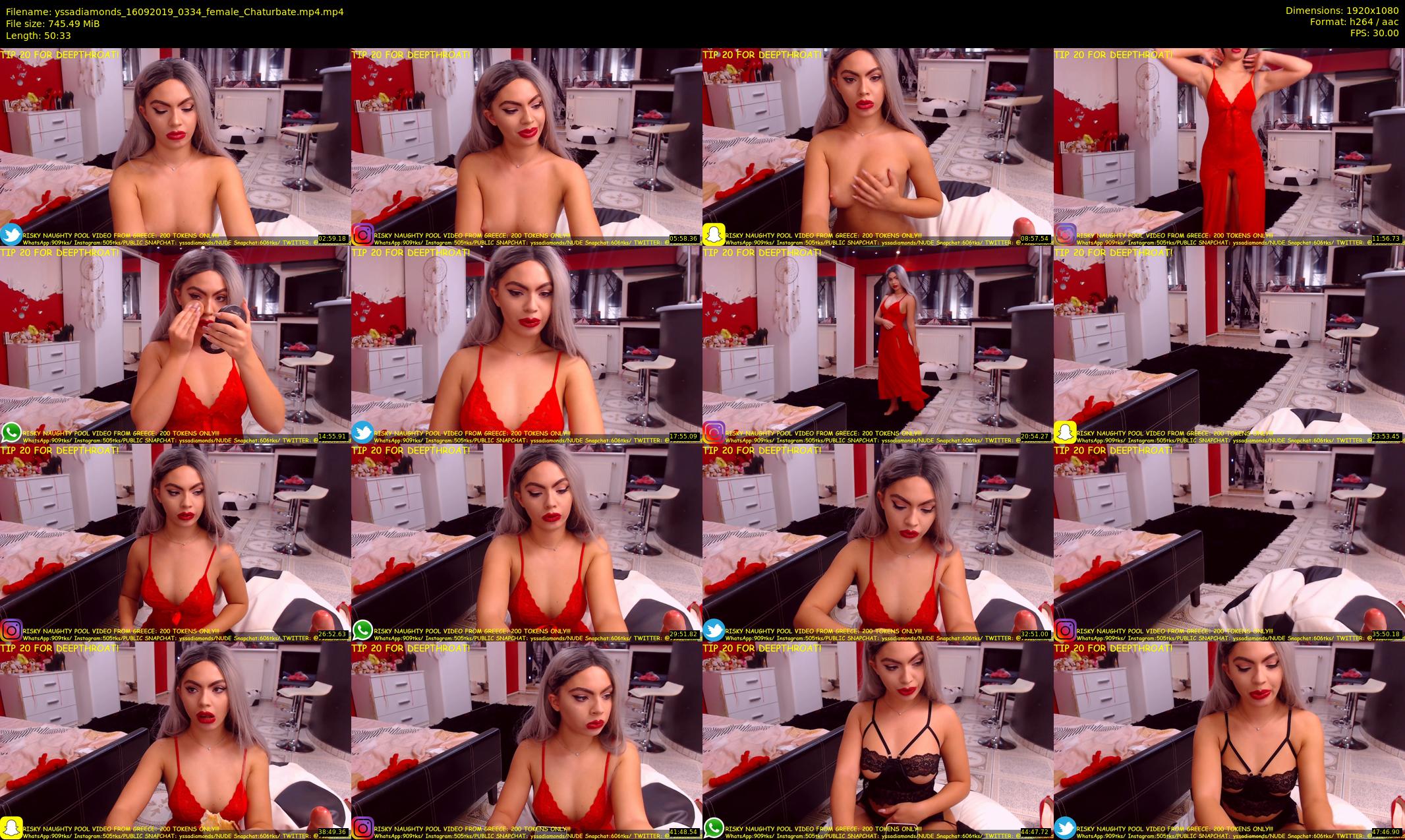 yssadiamonds — 51 minute Chaturbate female cam show recording, 1080p, Sep 16, 2019