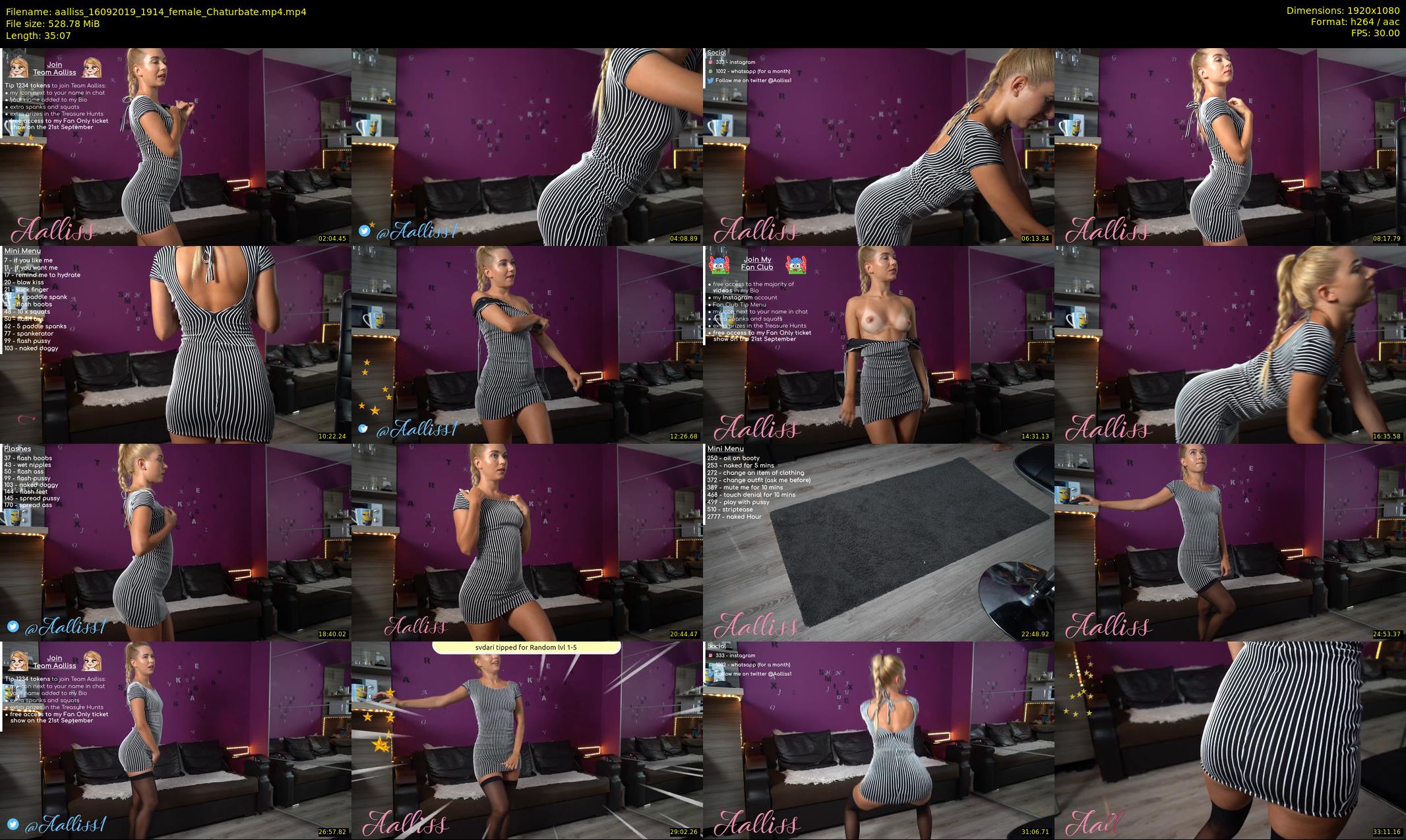 aalliss — 36 minute Chaturbate female cam show recording, 1080p, Sep 16, 2019