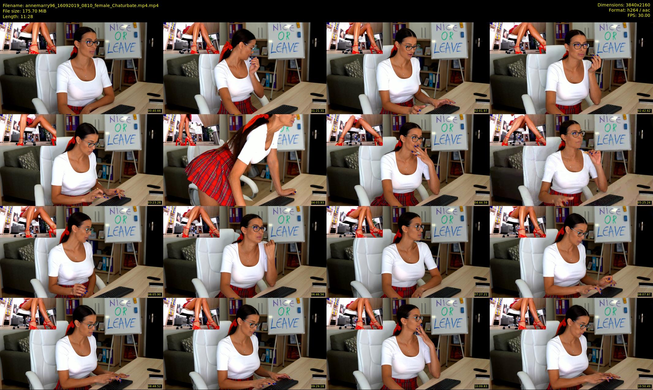 annemarry96 — 12 minute Chaturbate female cam show recording, 4K, Sep 16, 2019