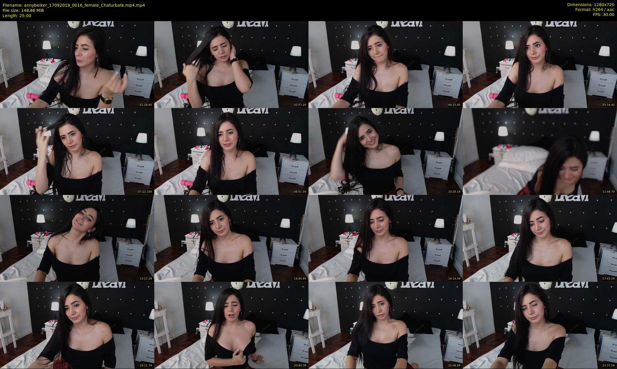 annybeiker — 25 minute Chaturbate female cam show recording, 720p, Sep 17, 2019