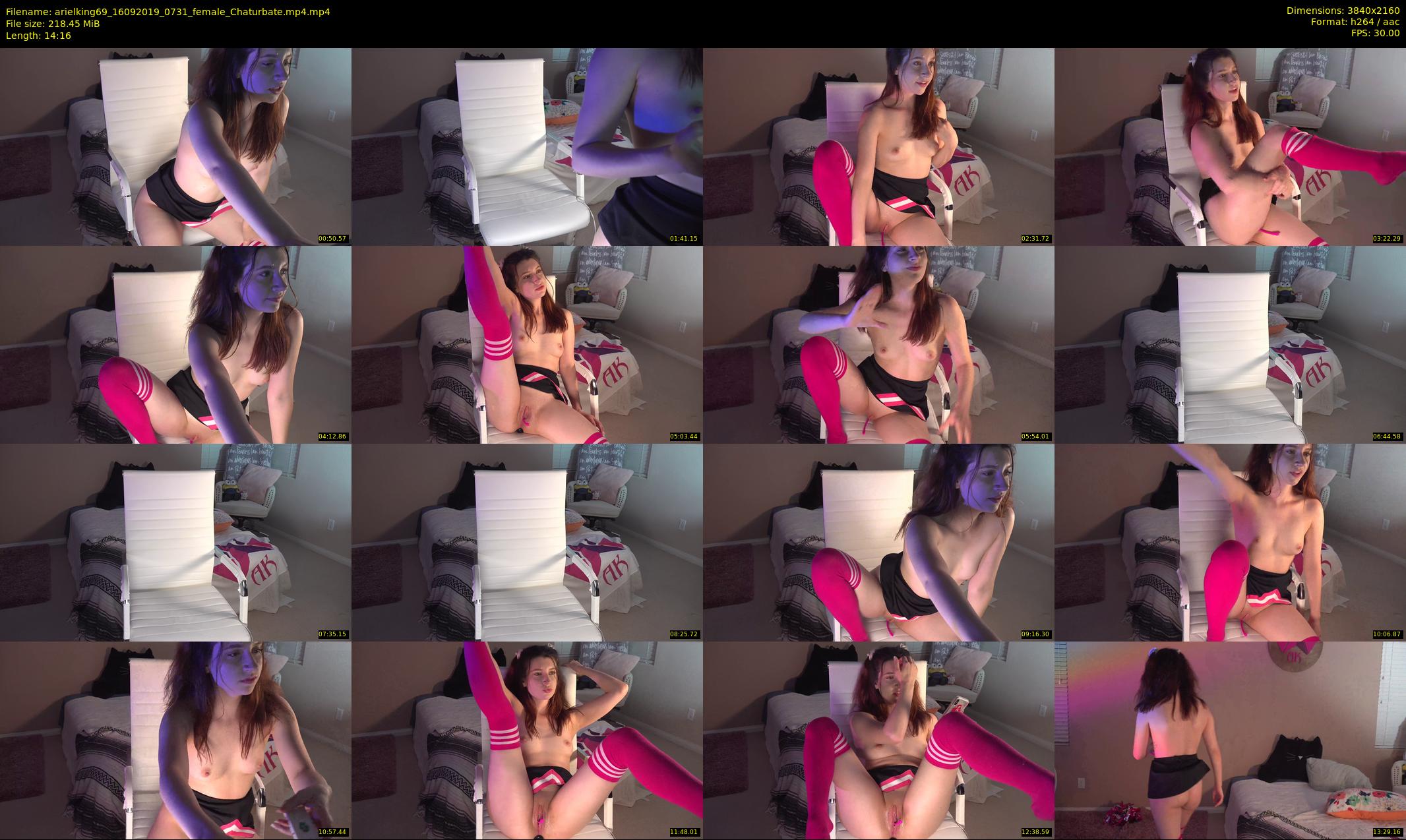 arielking69 — 15 minute Chaturbate female cam show recording, 4K, Sep 16, 2019