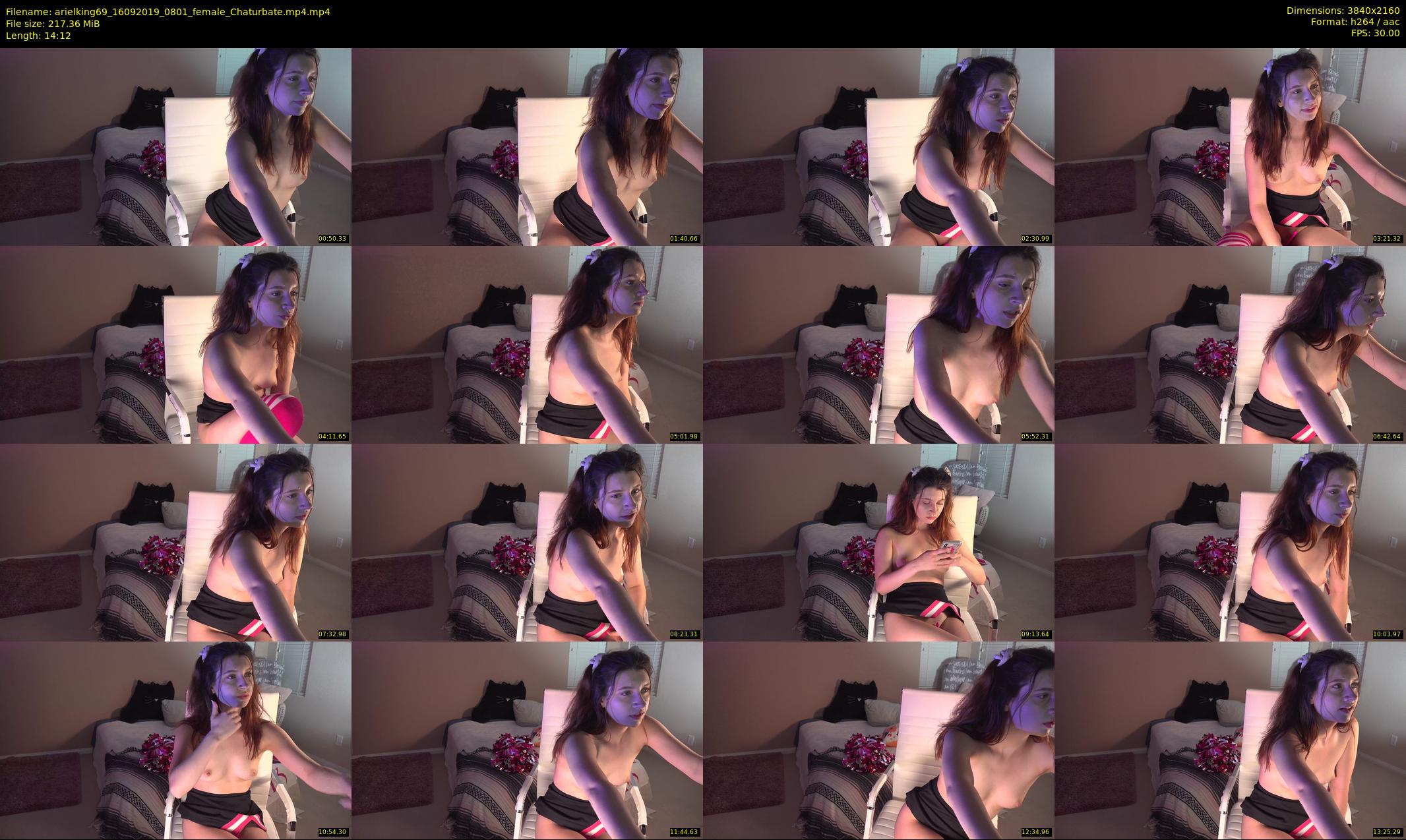 arielking69 — 15 minute Chaturbate female cam show recording, 4K, Sep 16, 2019