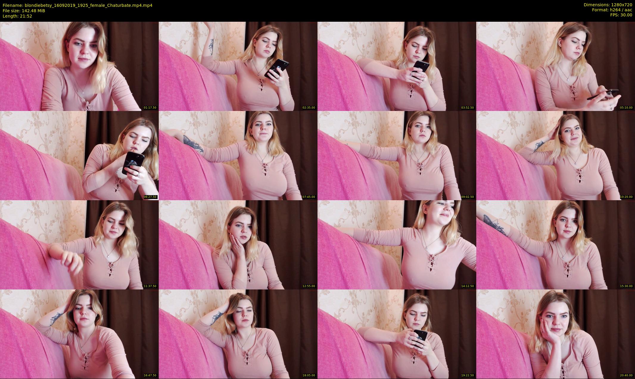 blondiebetsy — 22 minute Chaturbate female cam show recording, 720p, Sep 16, 2019