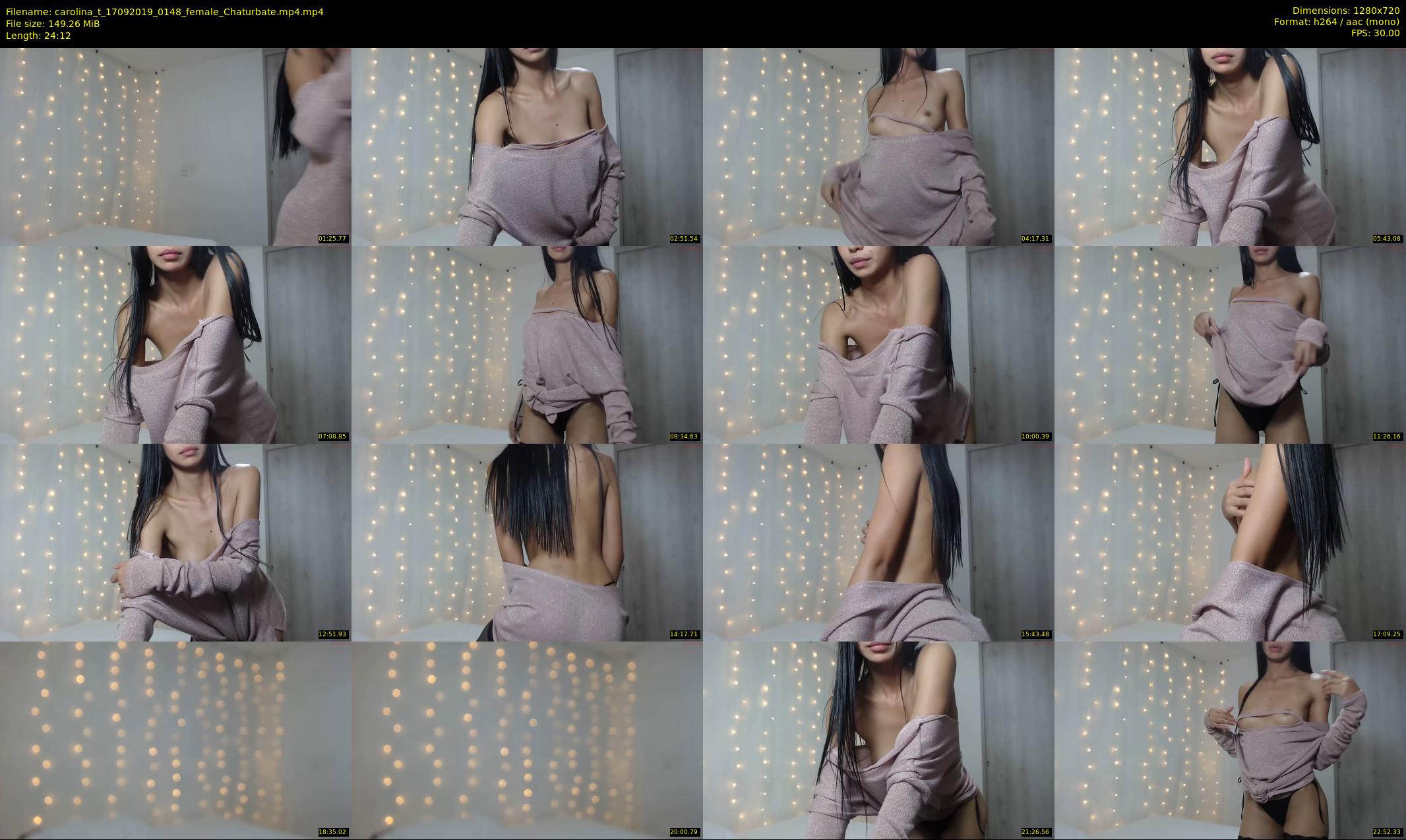carolina_t — 25 minute Chaturbate female cam show recording, 720p, Sep 17, 2019