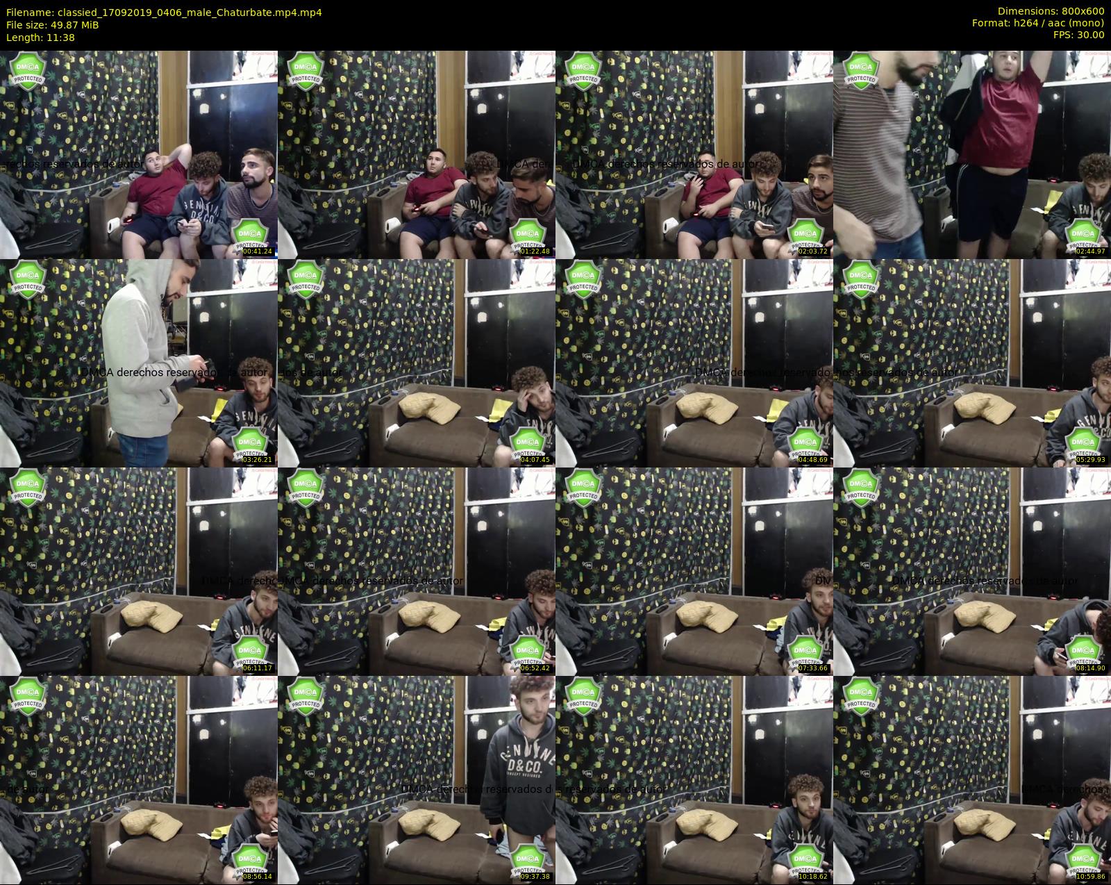 classied — 12 minute Chaturbate male cam show recording, 480p, Sep 17, 2019