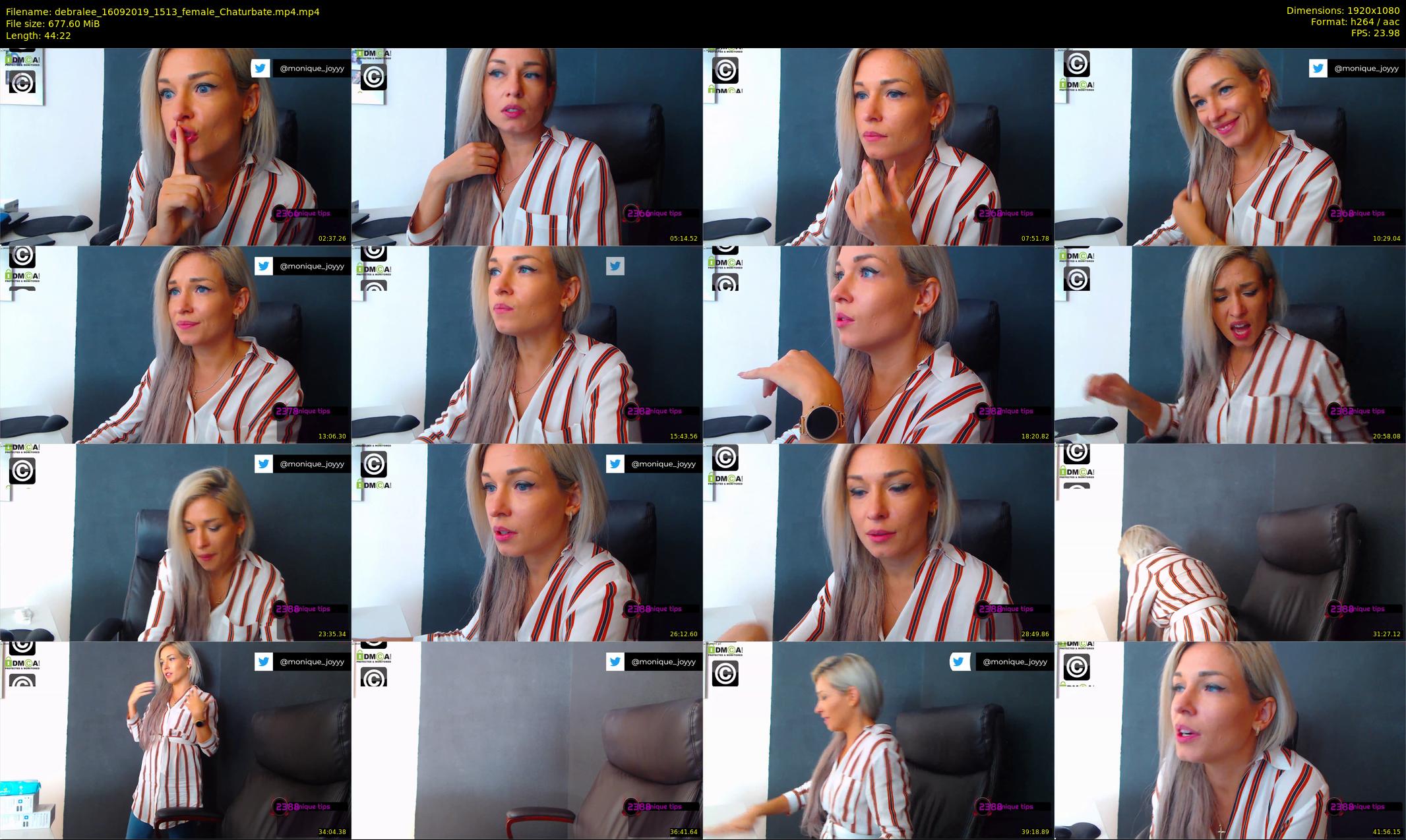 debralee — 45 minute Chaturbate female cam show recording, 1080p, Sep 16, 2019