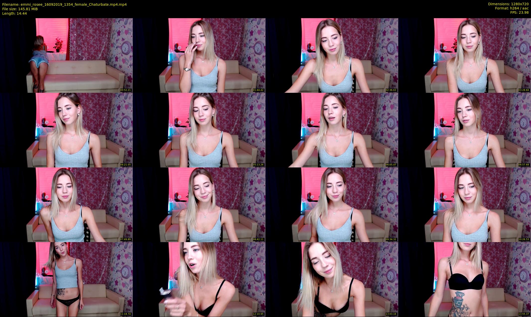 emmi_rosee — 15 minute Chaturbate female cam show recording, 720p, Sep 16, 2019