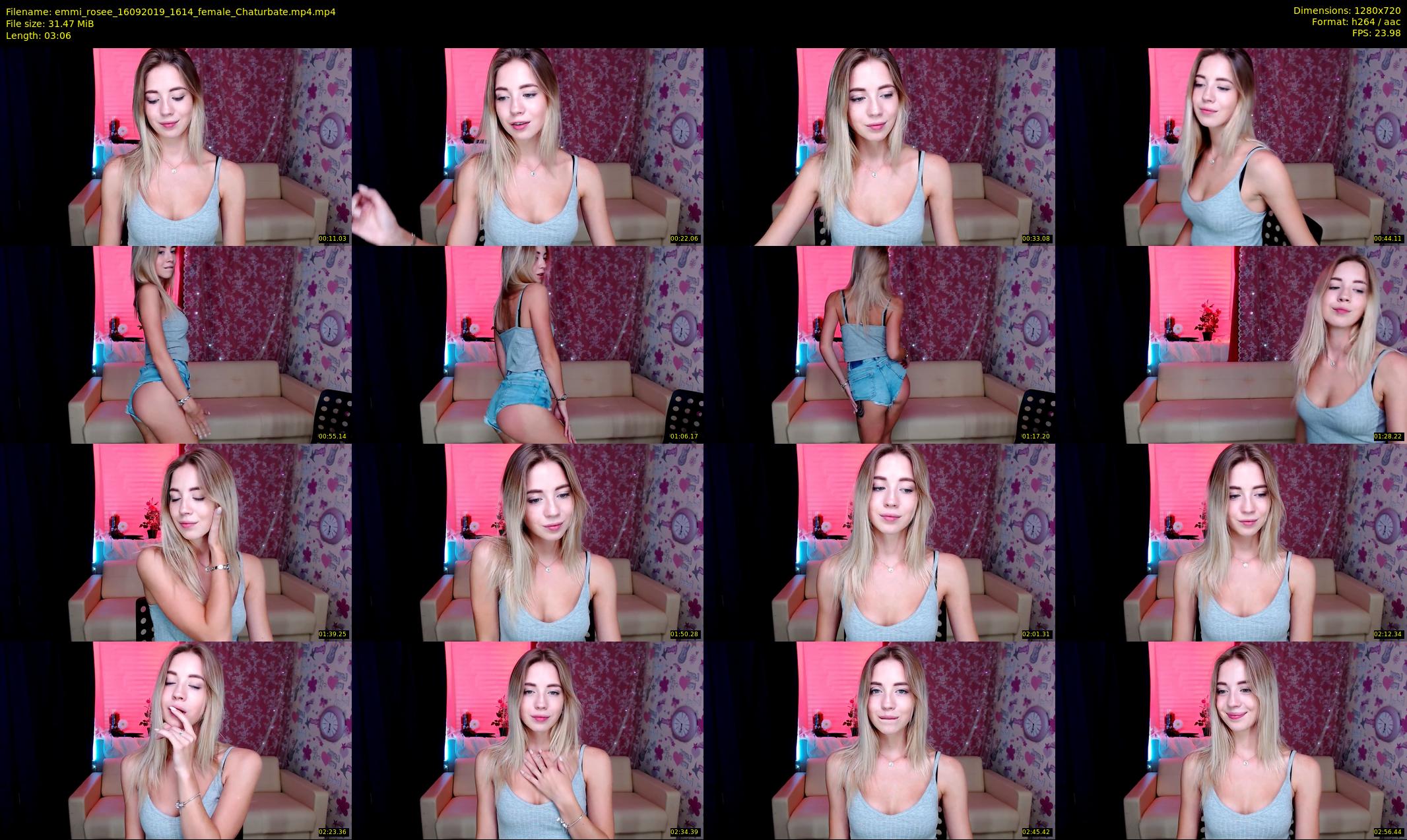 emmi_rosee — 4 minute Chaturbate female cam show recording, 720p, Sep 16, 2019