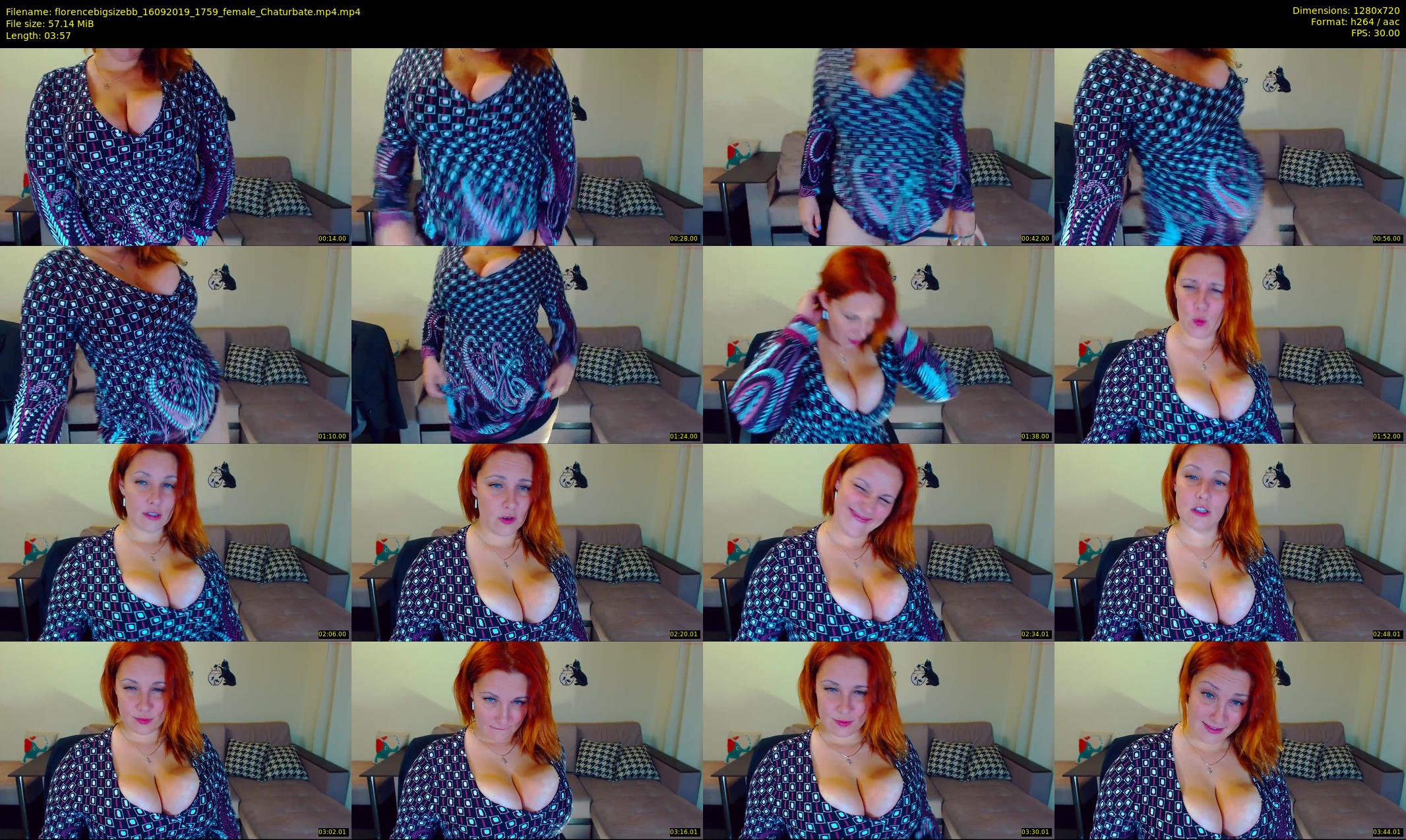 florencebigsizebb — 4 minute Chaturbate female cam show recording, 720p, Sep 16, 2019