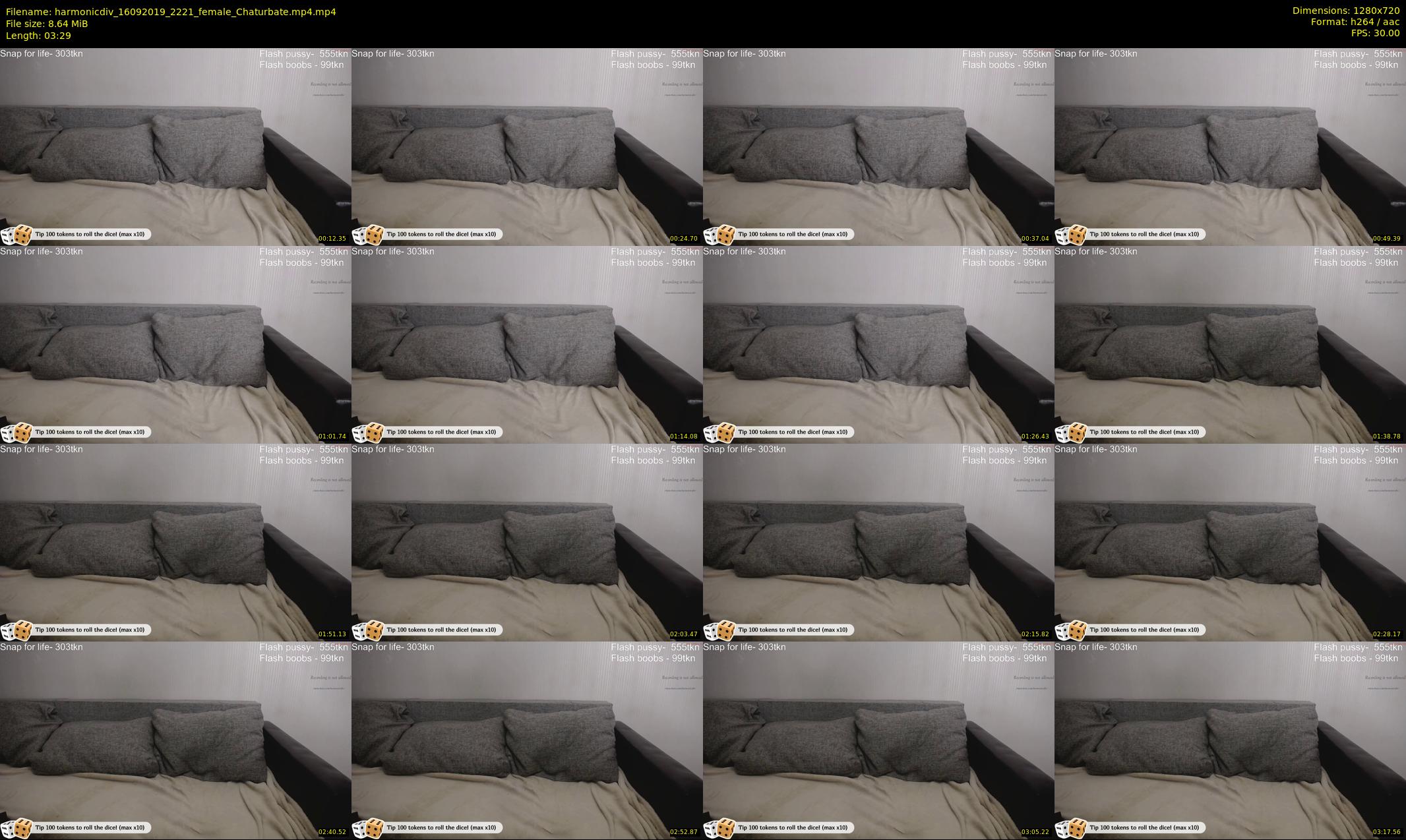 harmonicdiv — 4 minute Chaturbate female cam show recording, 720p, Sep 16, 2019