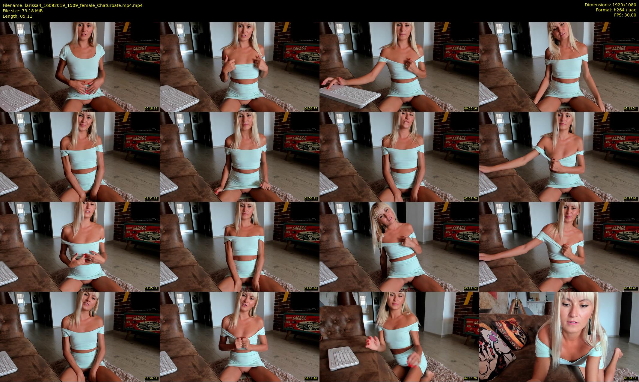 larissa4 — 6 minute Chaturbate female cam show recording, 1080p, Sep 16, 2019