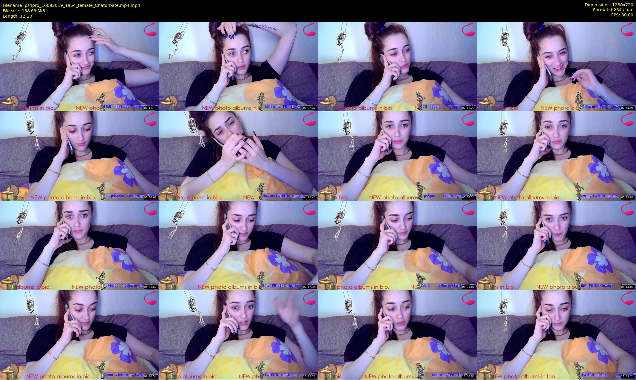 ps4pro — 13 minute Chaturbate female cam show recording, 720p, Sep 16, 2019