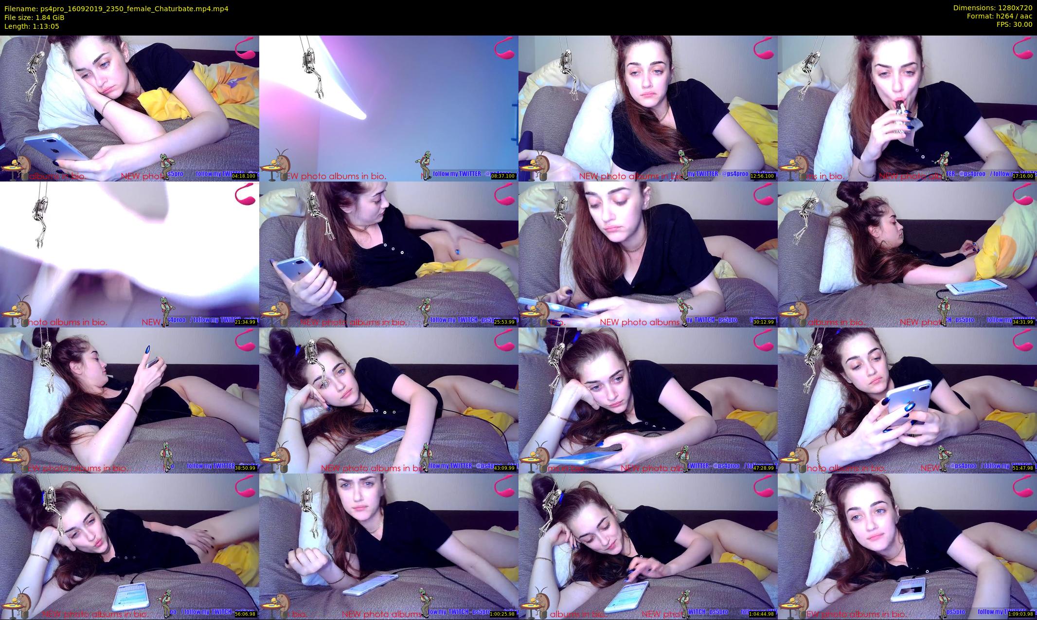 ps4pro — 74 minute Chaturbate female cam show recording, 720p, Sep 16, 2019