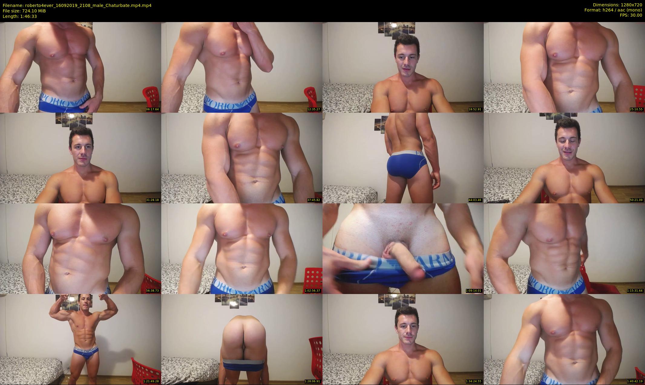 roberto4ever — 107 minute Chaturbate male cam show recording, 720p, Sep 16, 2019