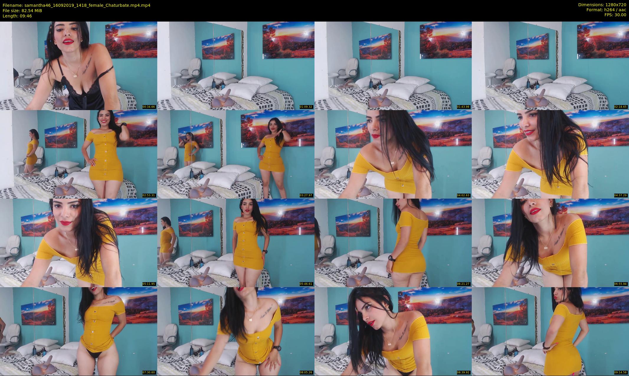 samantha46 — 10 minute Chaturbate female cam show recording, 720p, Sep 16, 2019
