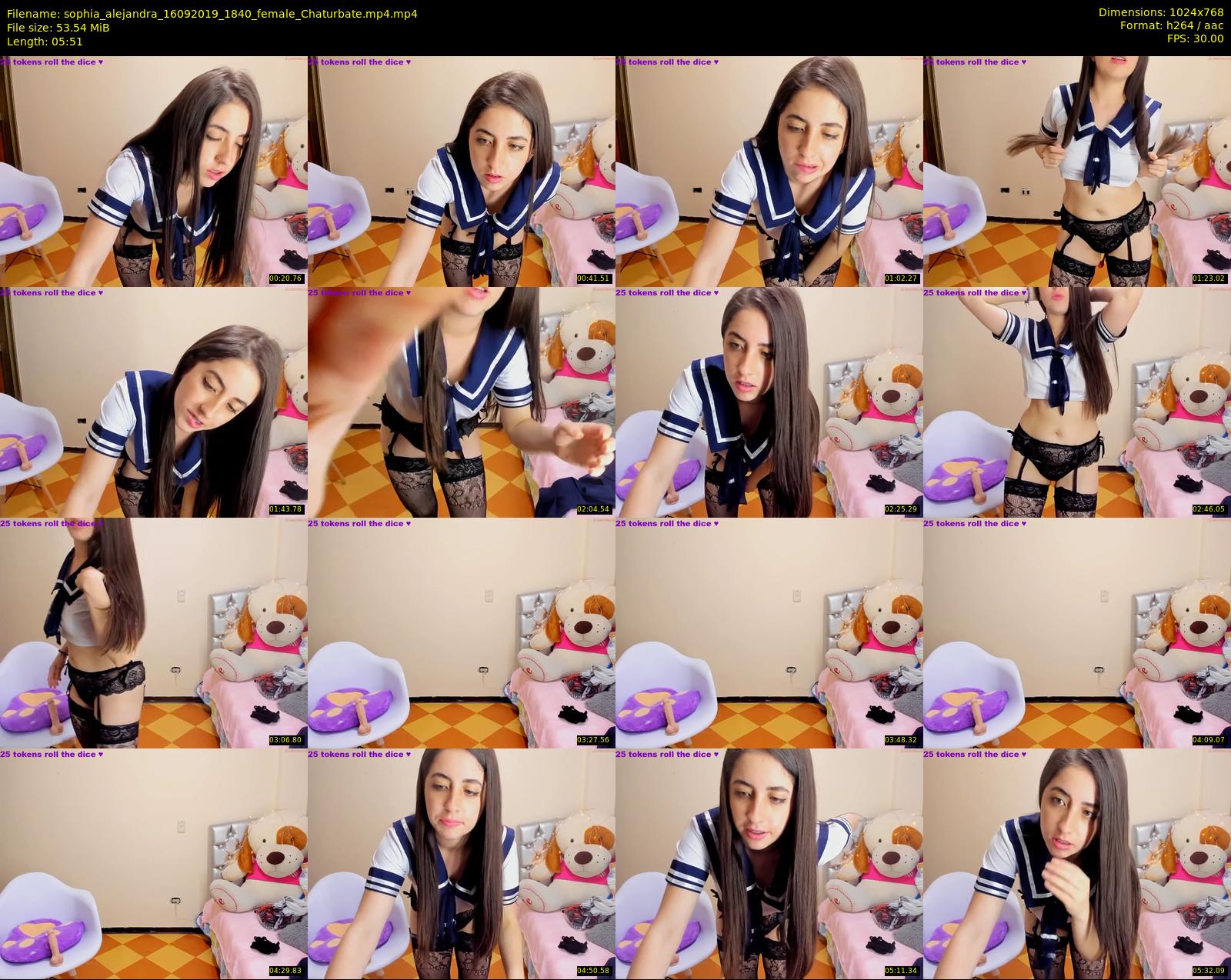 sophia_alejandra — 6 minute Chaturbate female cam show recording, 720p, Sep 16, 2019