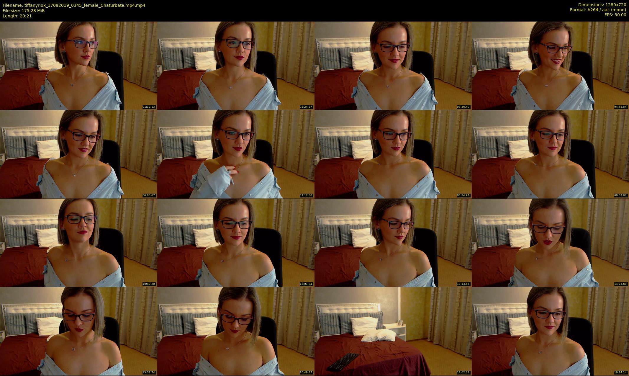 tiffanyriox — 21 minute Chaturbate female cam show recording, 720p, Sep 17, 2019