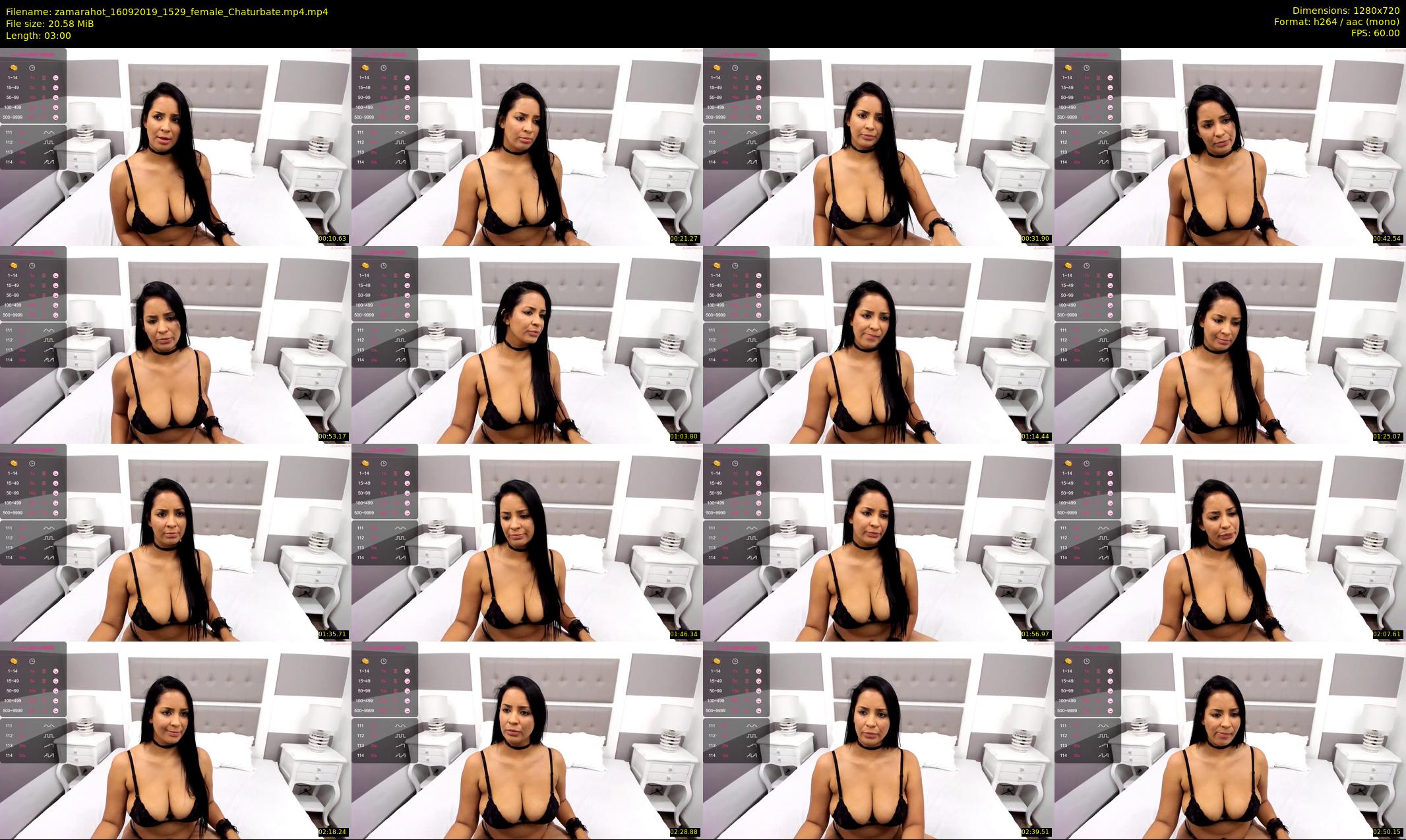 zamarahot — 3 minute Chaturbate female cam show recording, 720p, Sep 16, 2019