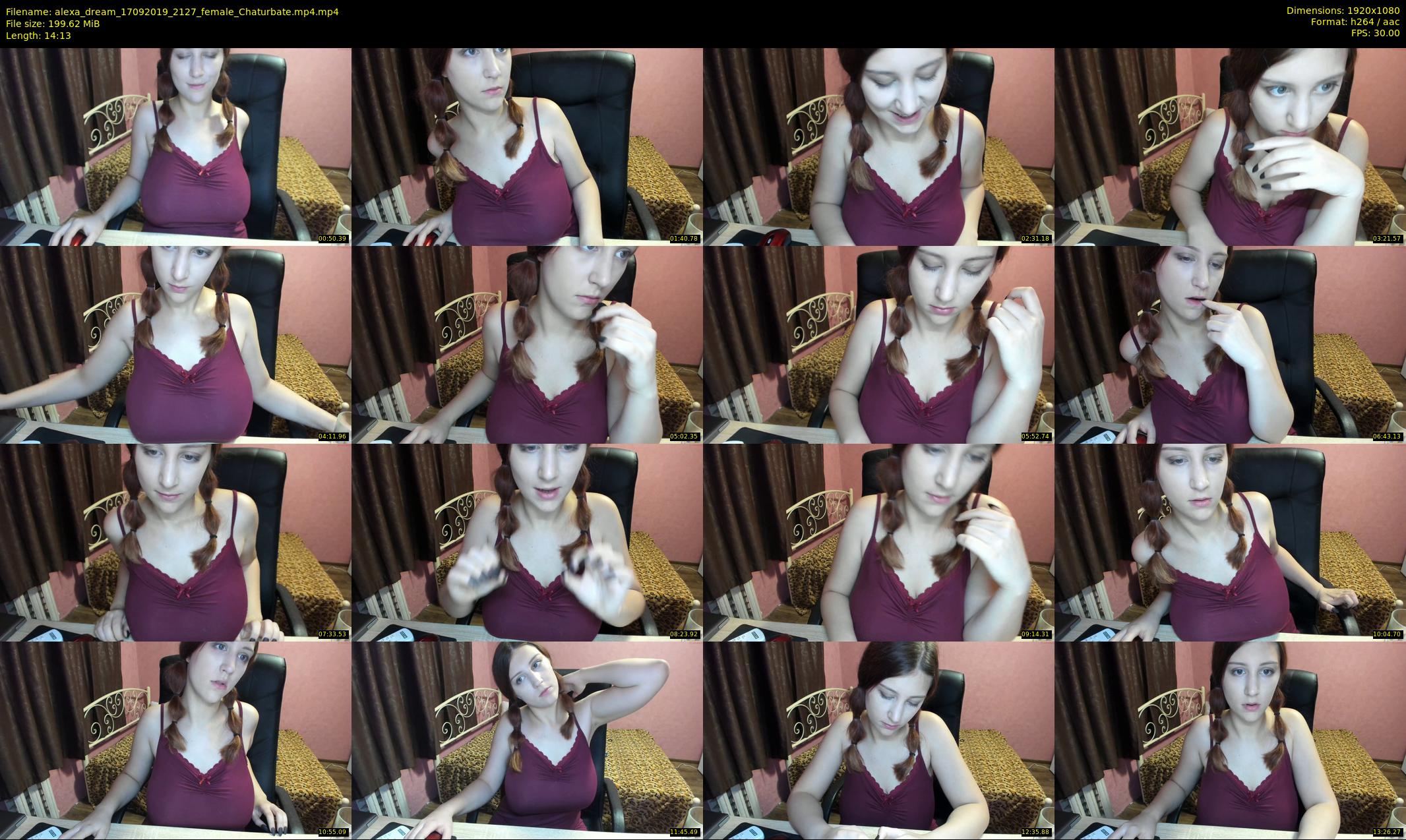alexa_dream — 15 minute Chaturbate female cam show recording, 1080p, Sep 17, 2019