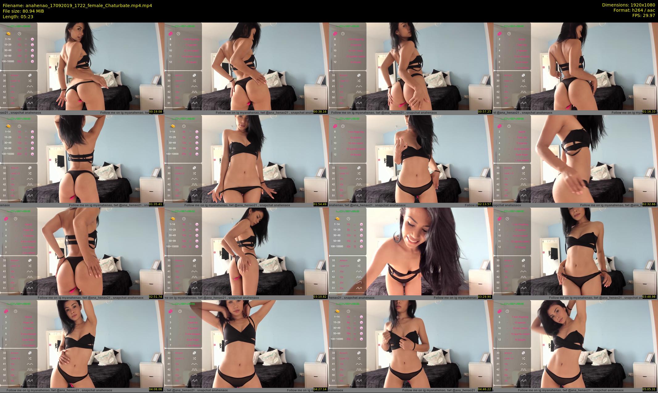anahenao — 6 minute Chaturbate female cam show recording, 1080p, Sep 17, 2019