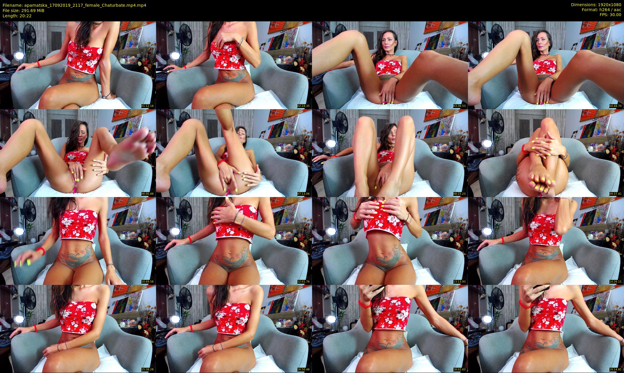 apamatska — 21 minute Chaturbate female cam show recording, 1080p, Sep 17, 2019