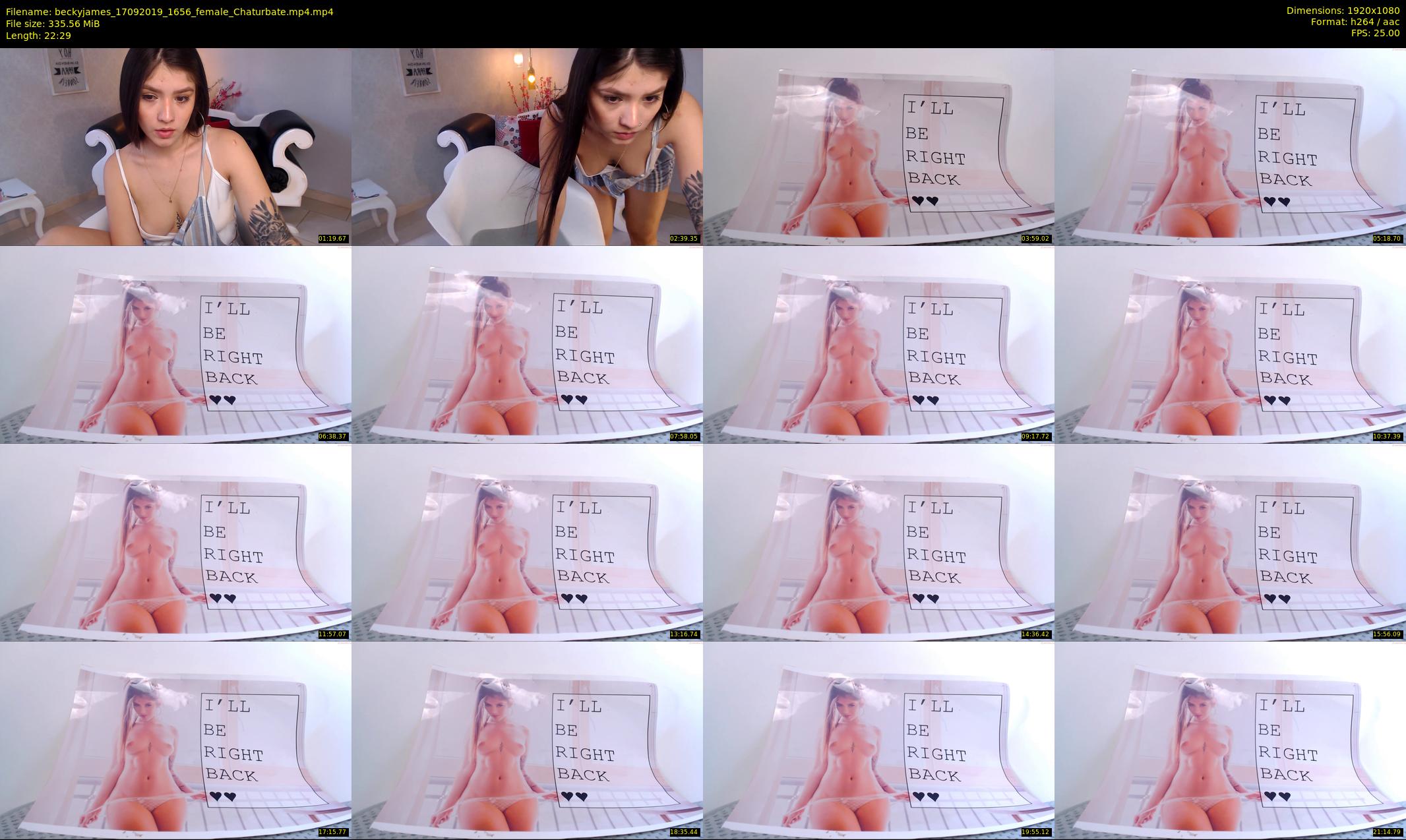 beckyjames — 23 minute Chaturbate female cam show recording, 1080p, Sep 17, 2019