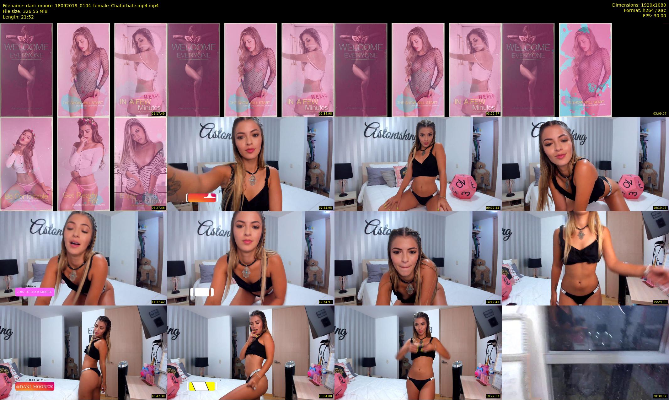 dani_moore — 22 minute Chaturbate female cam show recording, 1080p, Sep 18, 2019