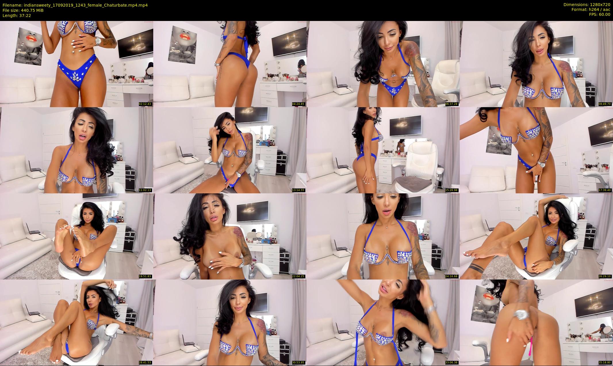 indiansweety — 38 minute Chaturbate female cam show recording, 720p, Sep 17, 2019