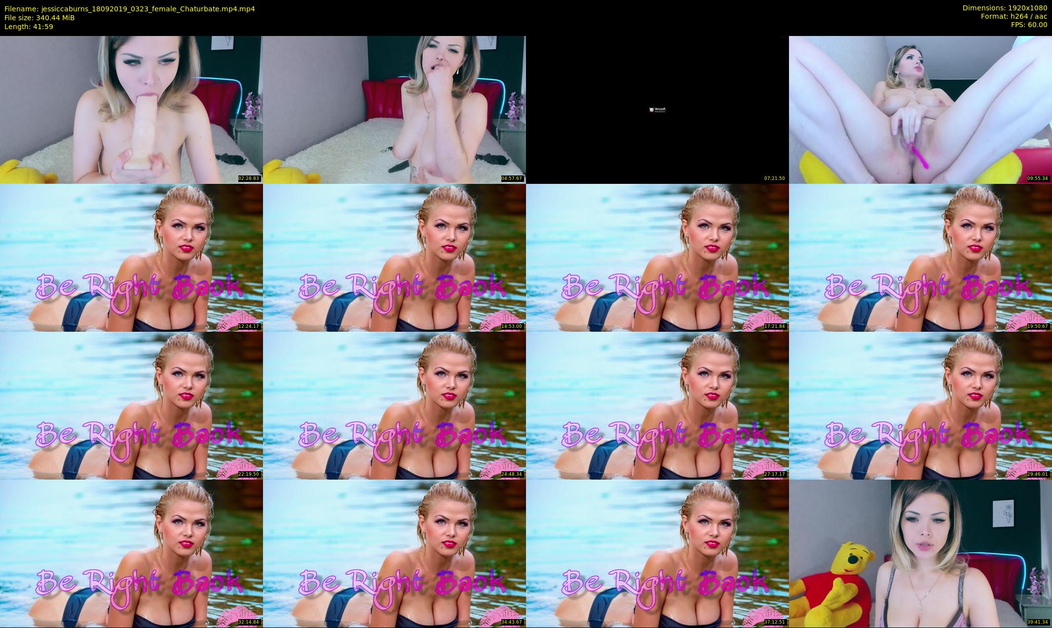 jessiccaburns — 42 minute Chaturbate female cam show recording, 1080p, Sep 18, 2019