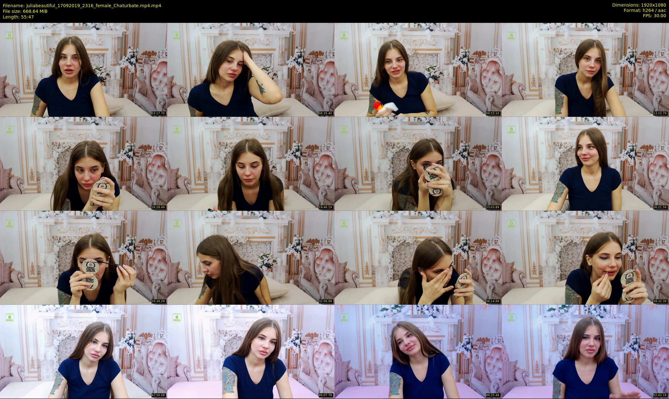 juliabeautiful — 56 minute Chaturbate female cam show recording, 1080p, Sep 17, 2019