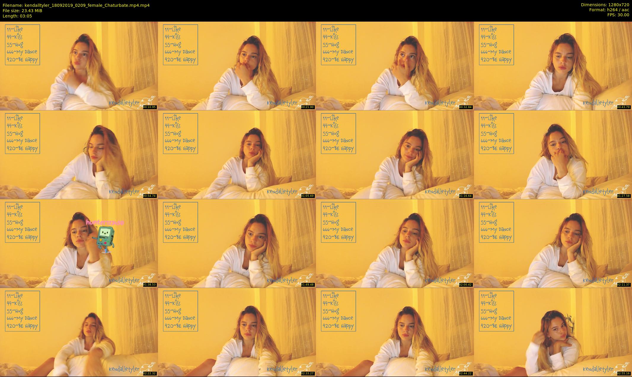 kendalltyler — 4 minute Chaturbate female cam show recording, 720p, Sep 18, 2019
