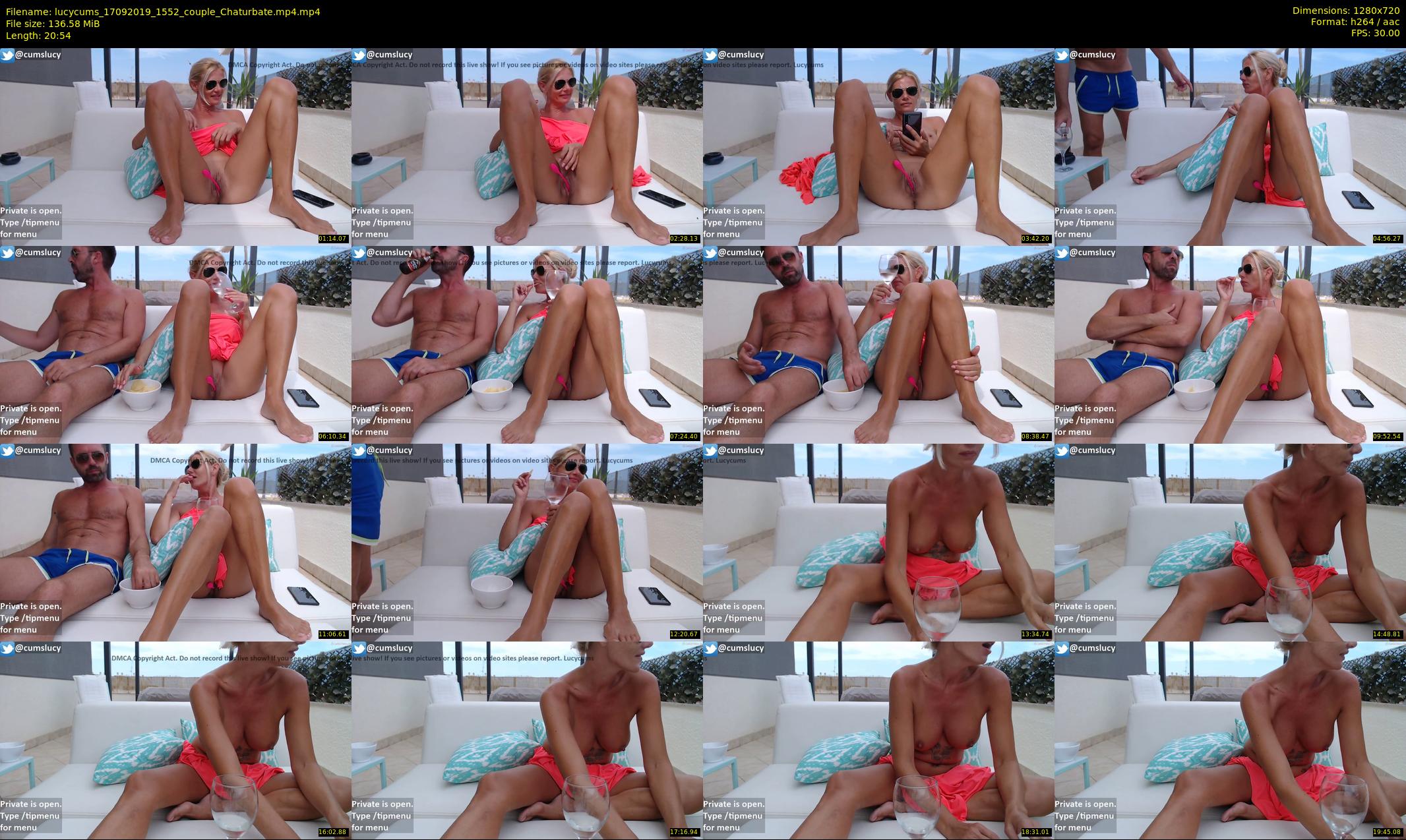lucycums — 21 minute Chaturbate couple cam show recording, 720p, Sep 17, 2019