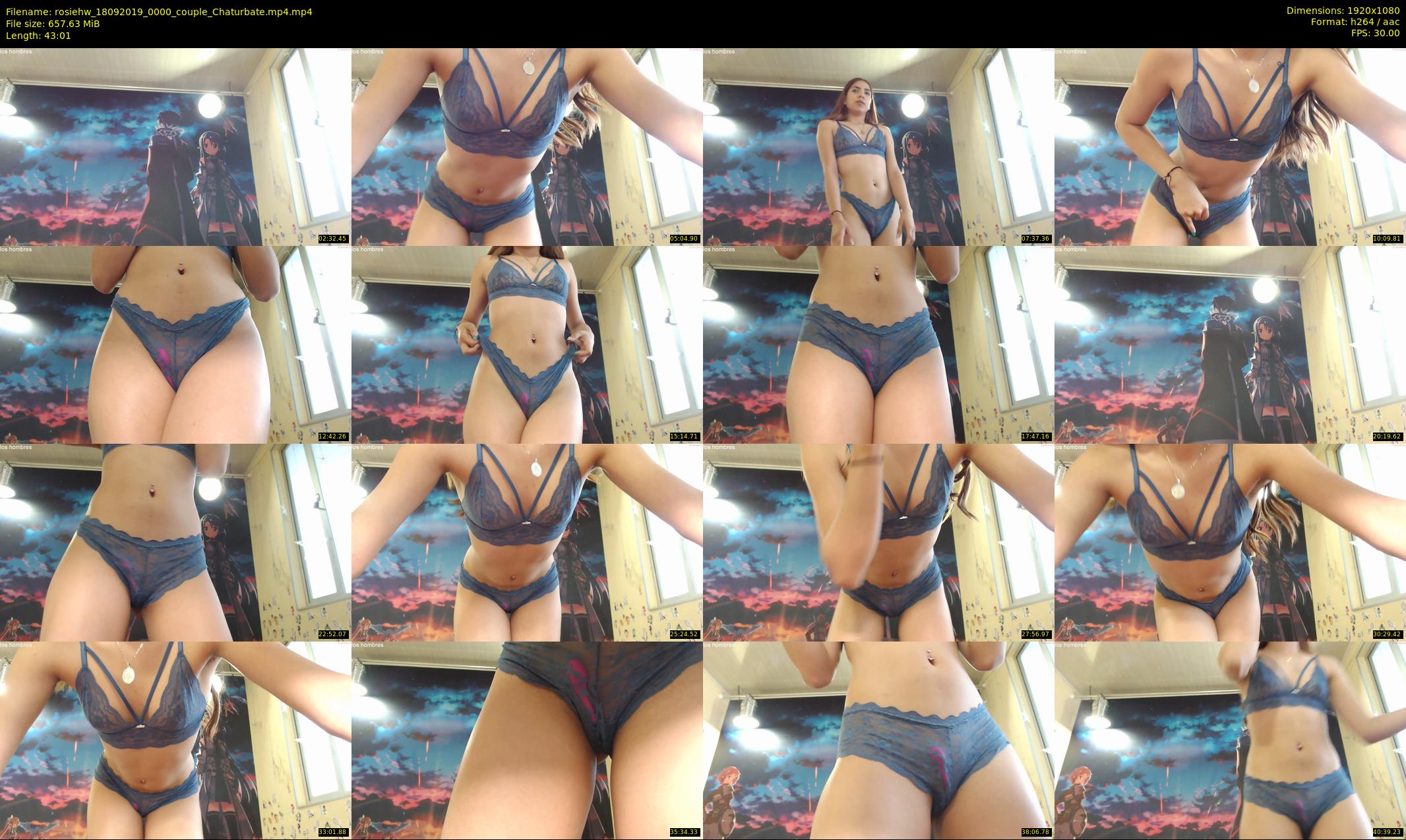 rosiehw — 44 minute Chaturbate couple cam show recording, 1080p, Sep 18, 2019