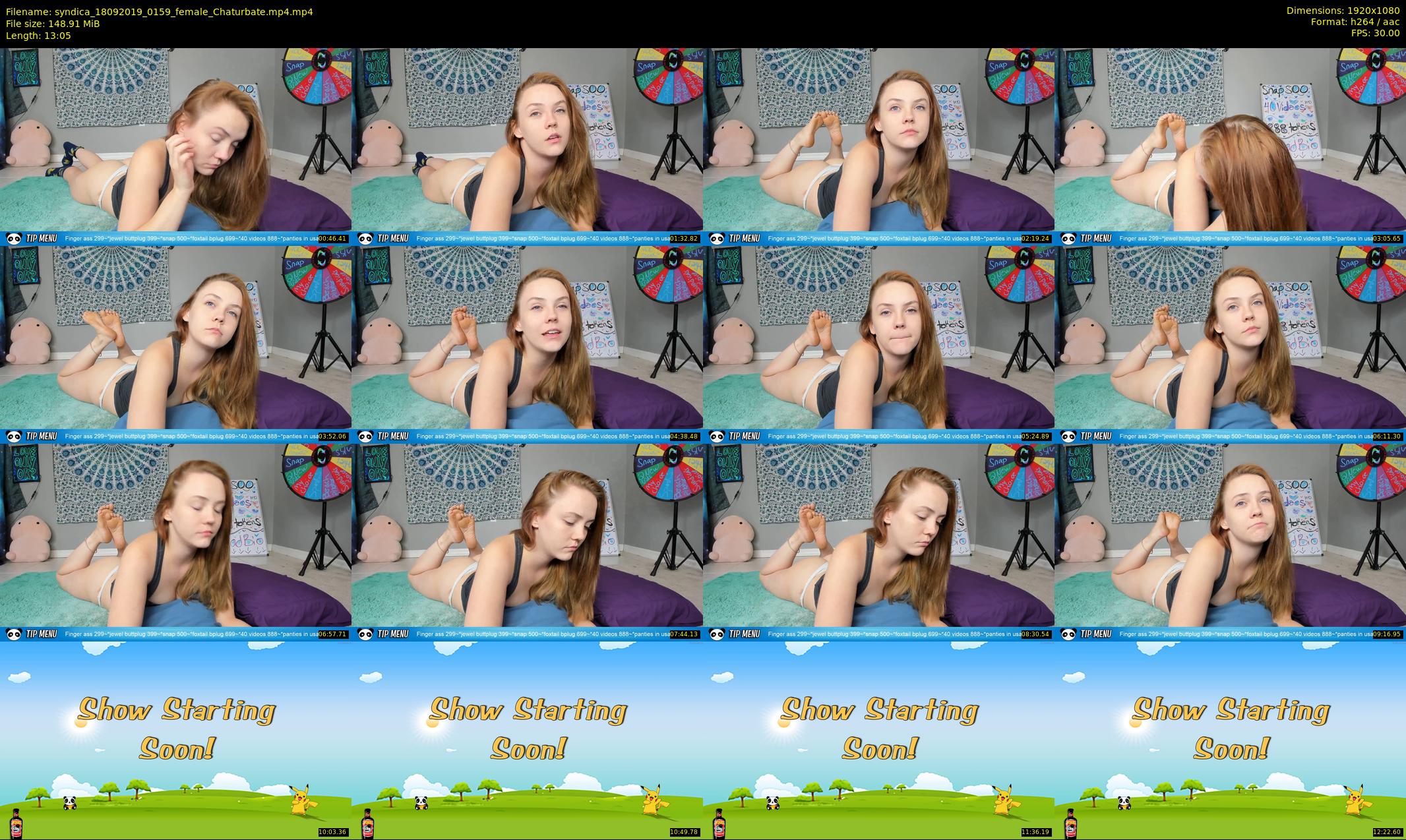 syndica — 14 minute Chaturbate female cam show recording, 1080p, Sep 18, 2019